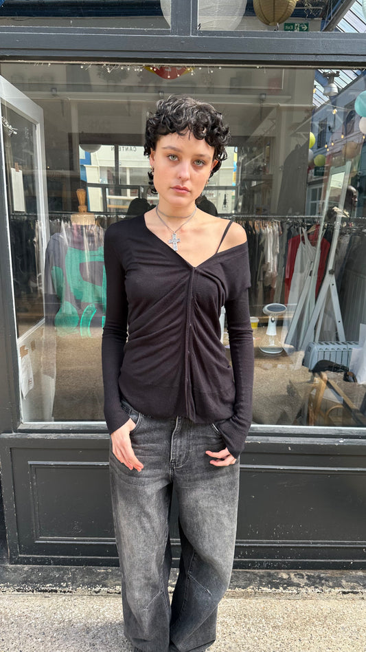 Black cardigan