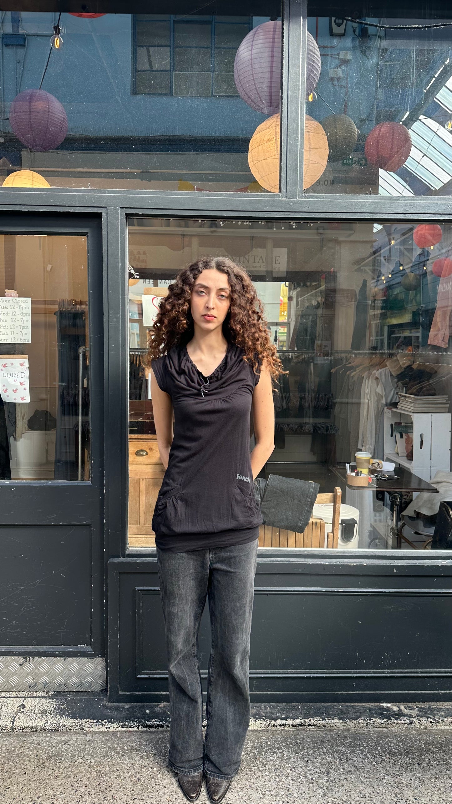 Drawstring tunic top