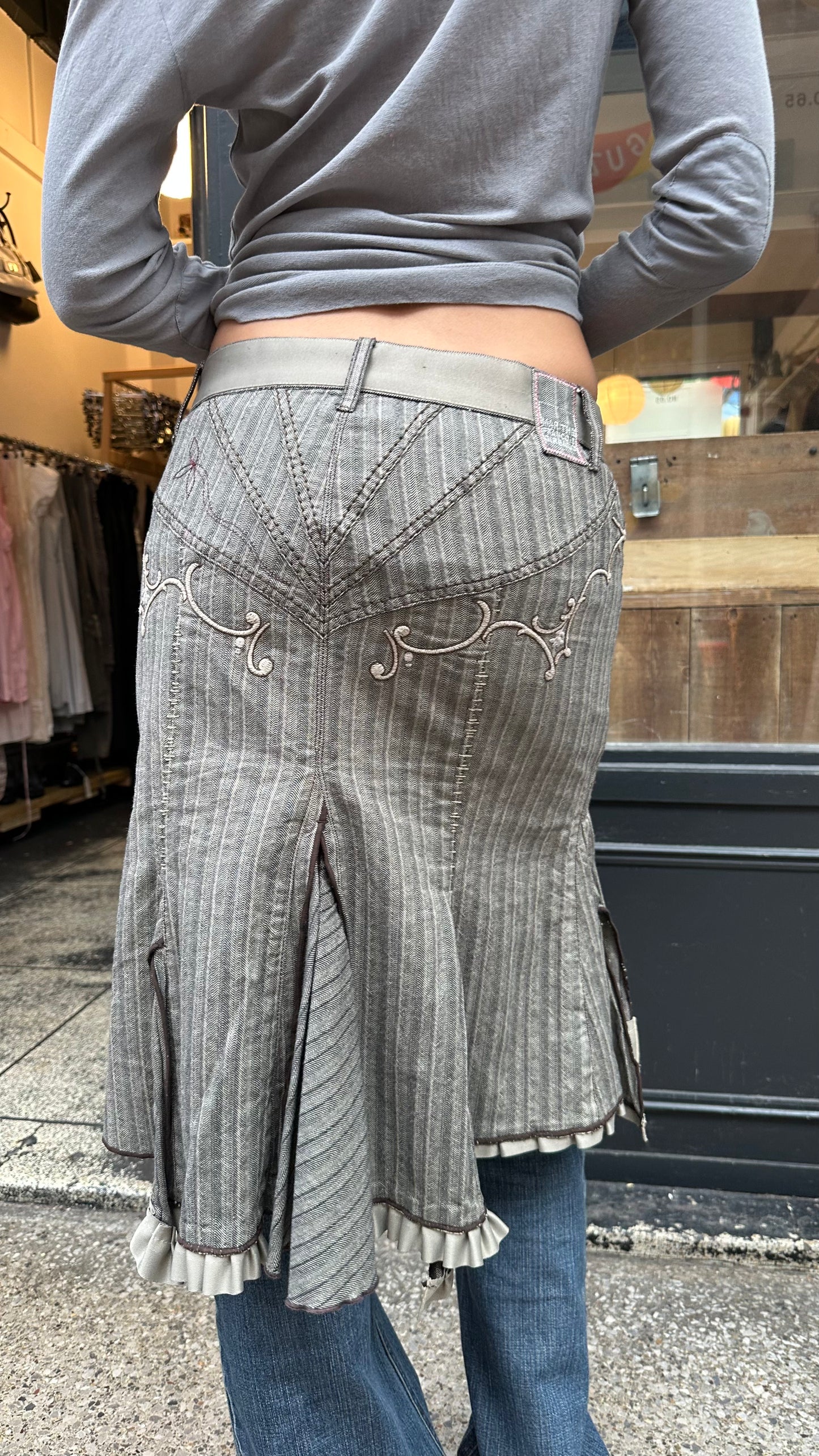 MFG fishtail midi skirt