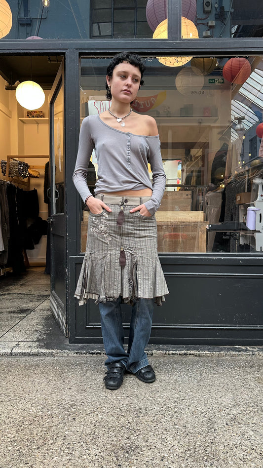 MFG fishtail midi skirt