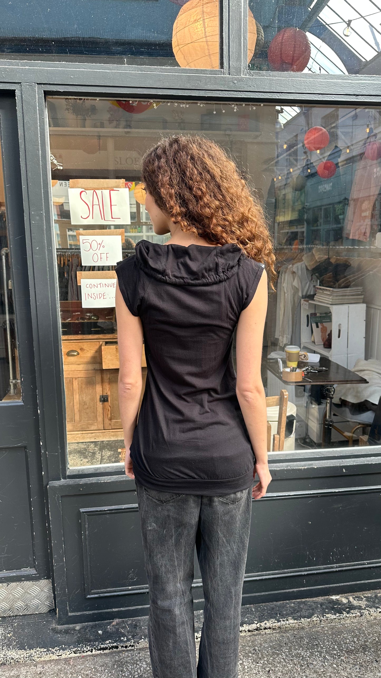 Drawstring tunic top