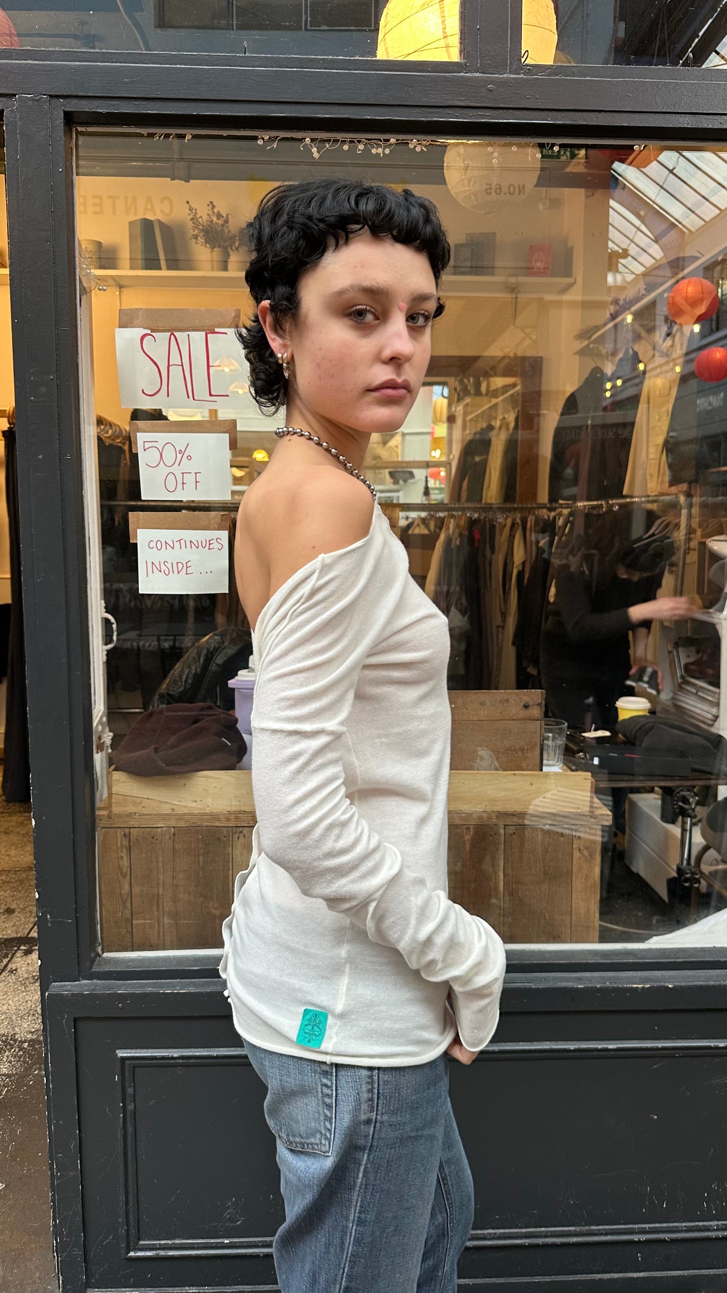 cotton fine knit reversible cardigan