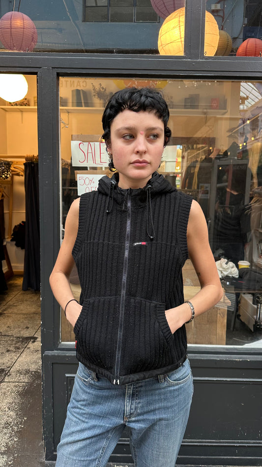 Schott reversible hooded gillet