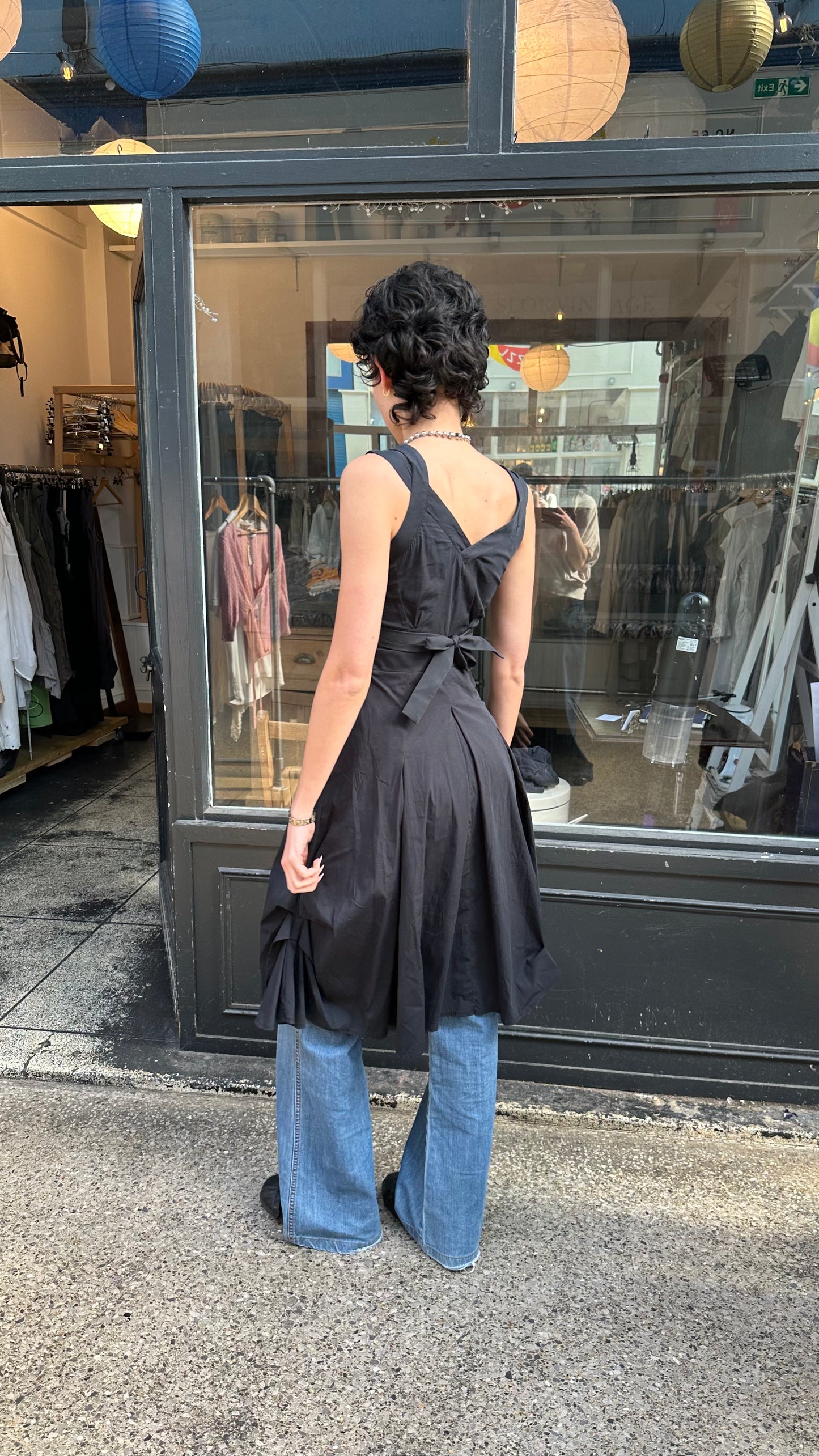 Zip dress with utility pockets