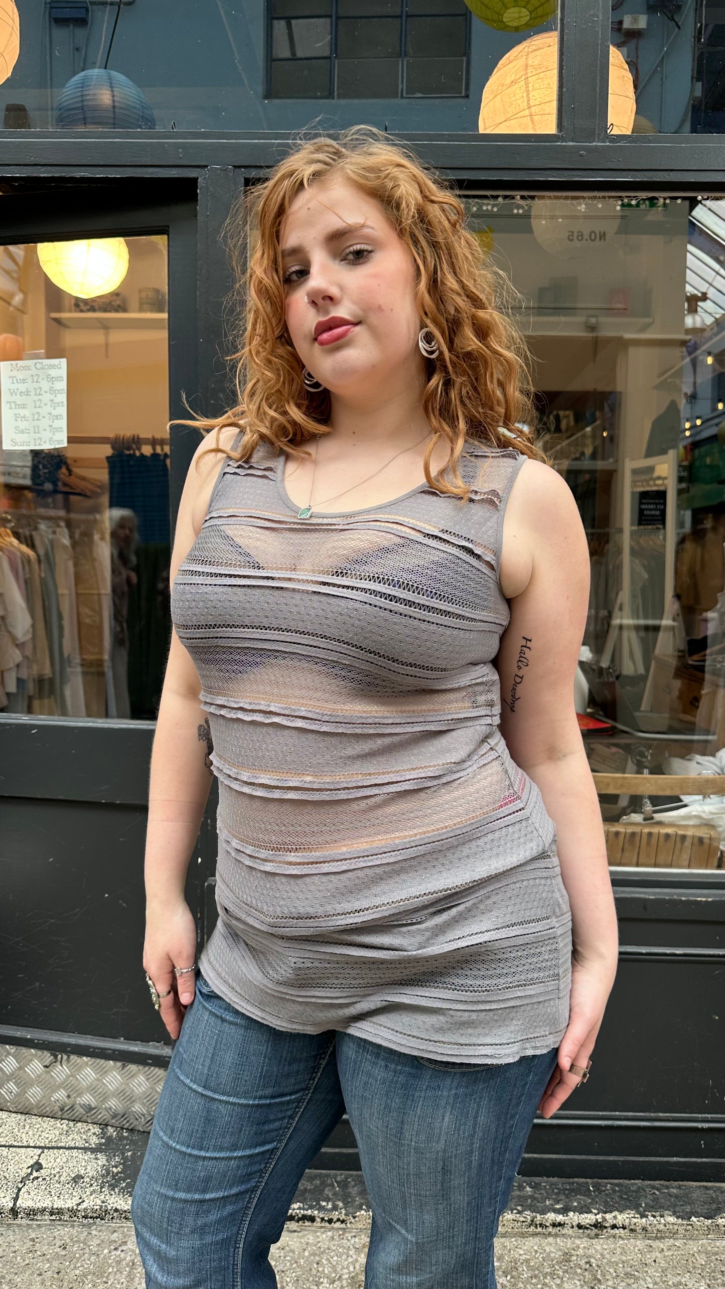 grey knit mini dress