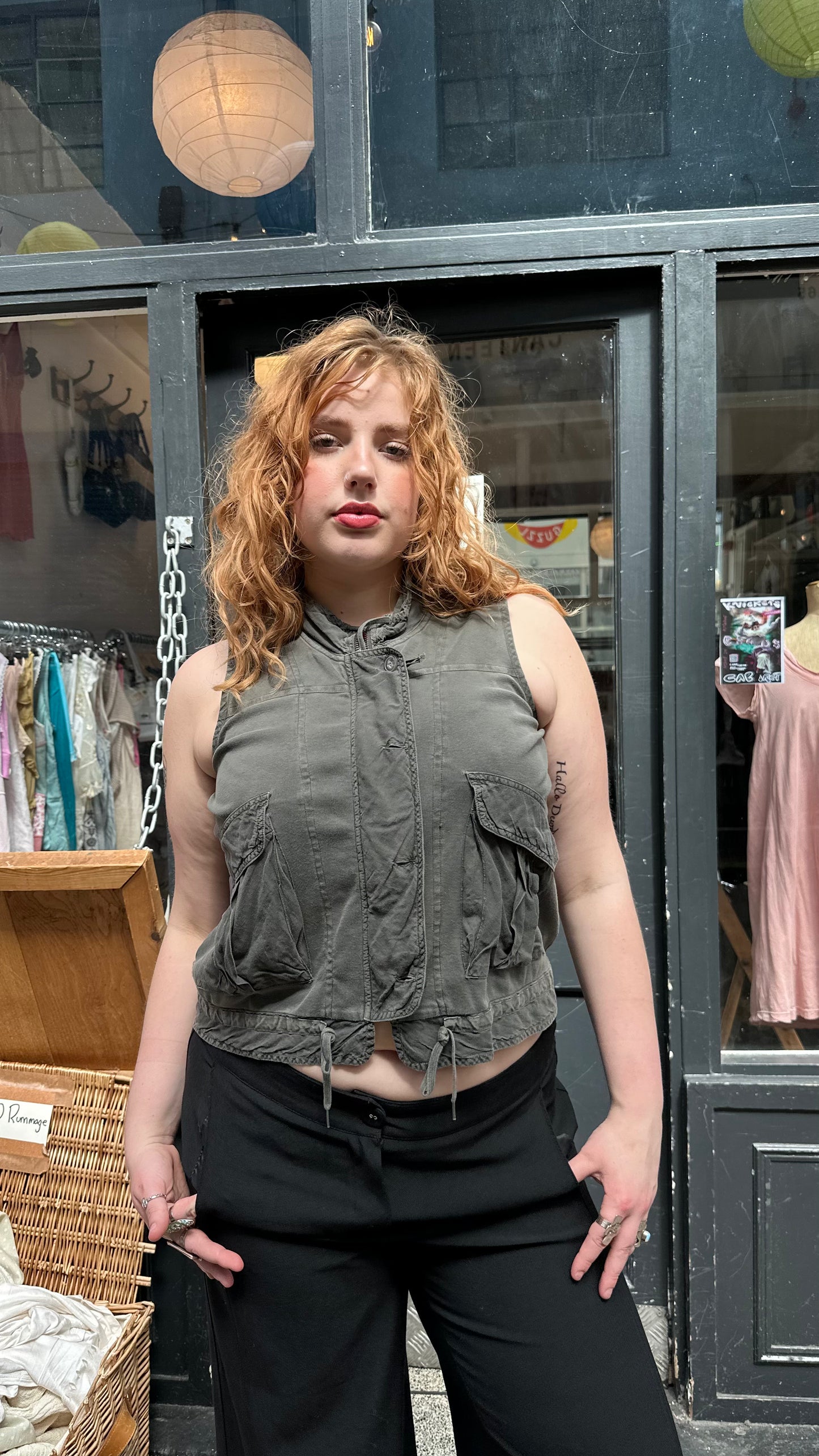Khaki vest top
