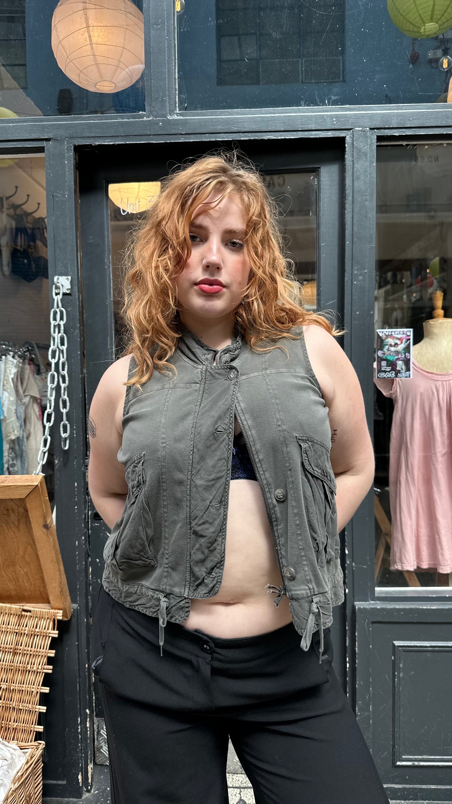 Khaki vest top