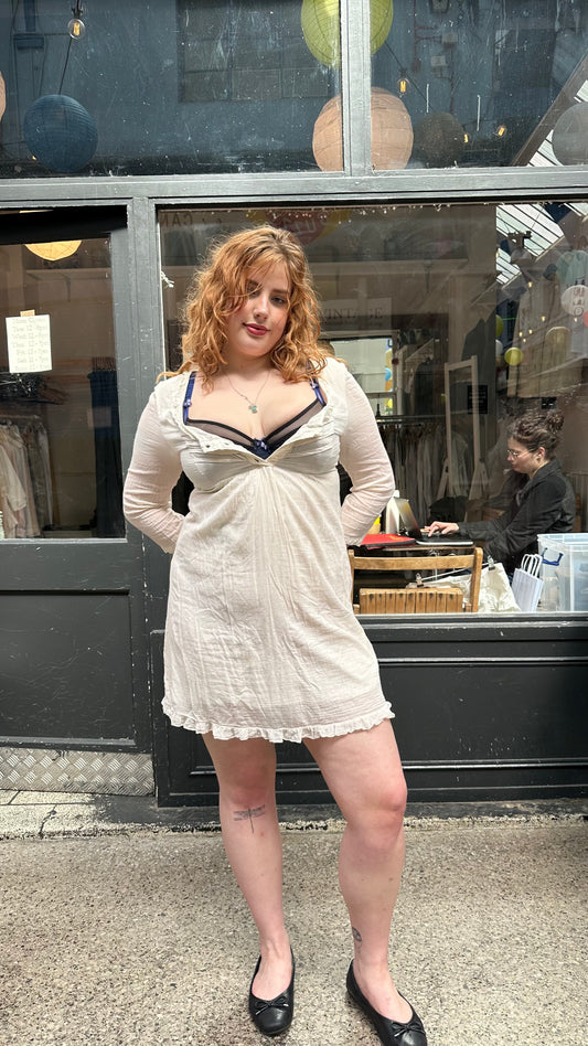 Cream cotton dress