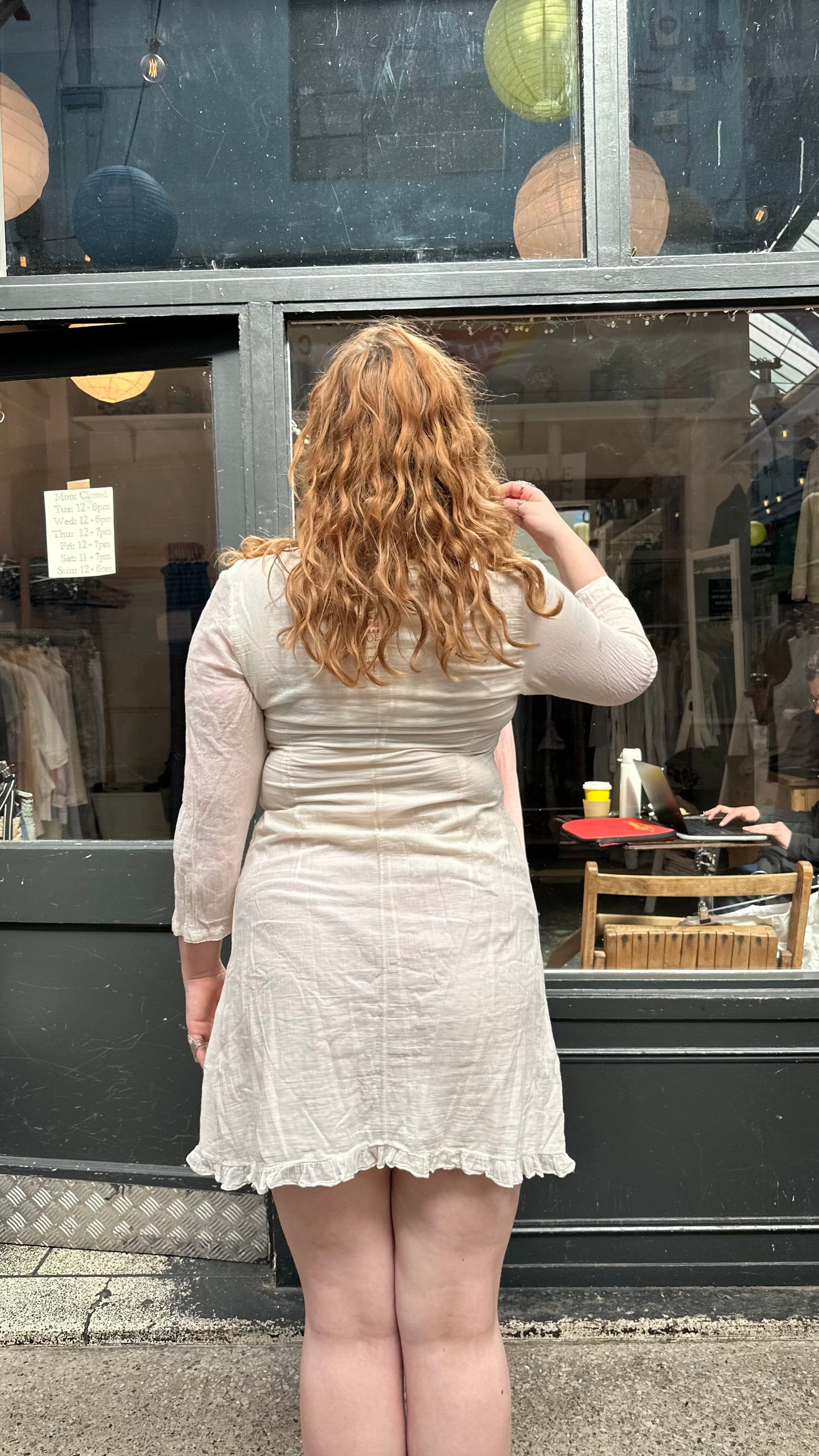 Cream cotton dress
