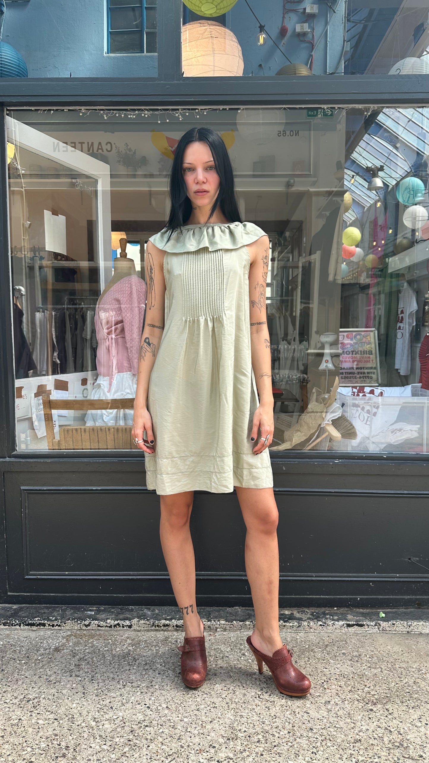 Light green baby doll dress