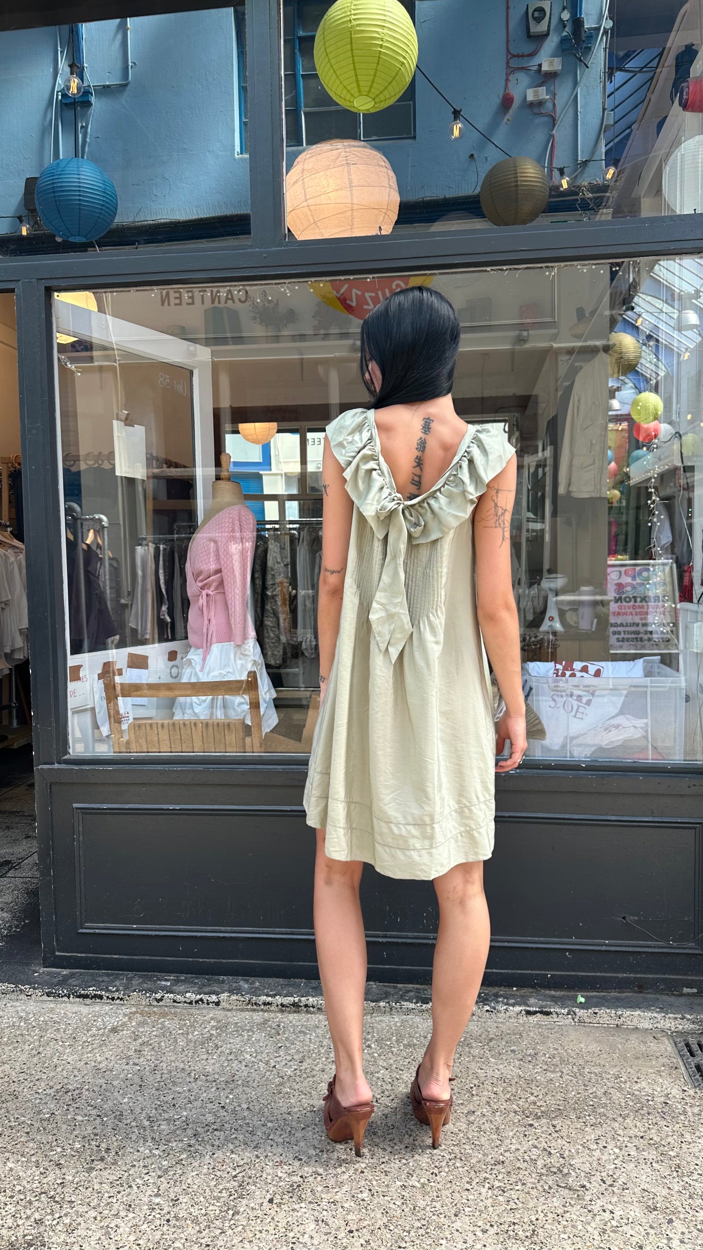 Light green baby doll dress