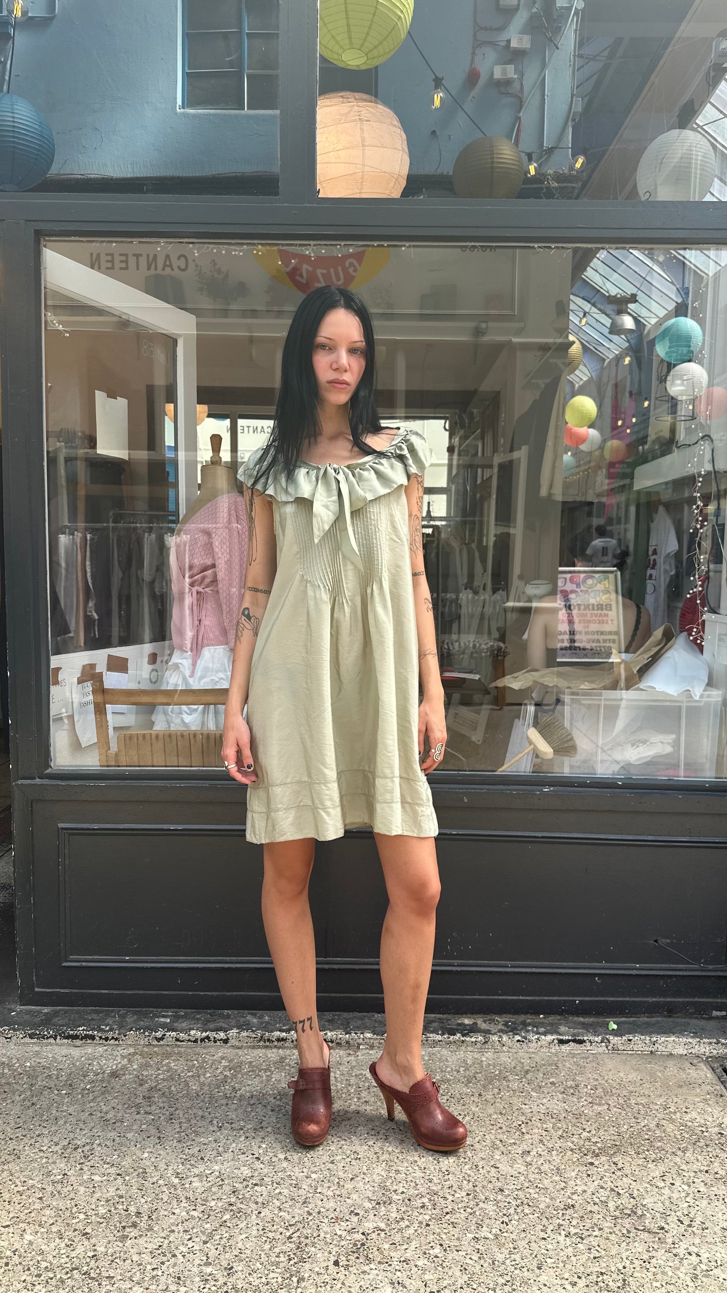 Light green baby doll dress