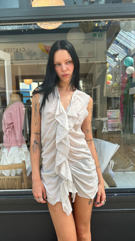 Pinstripe tunic top
