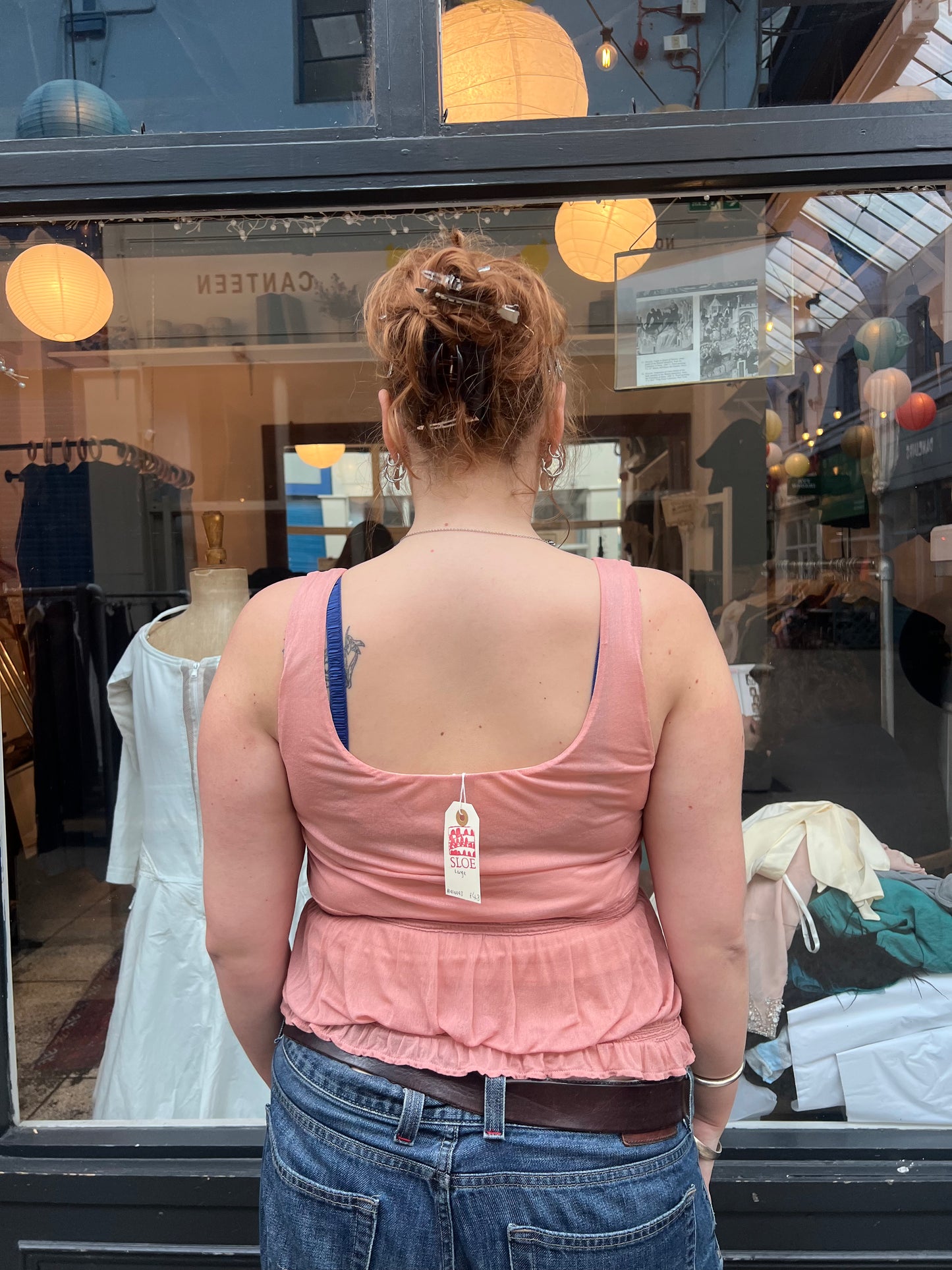 DKNY pink silk top