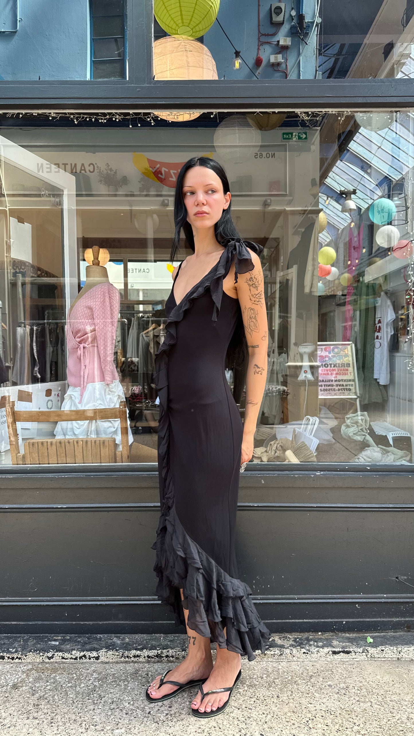 Black maxi dress