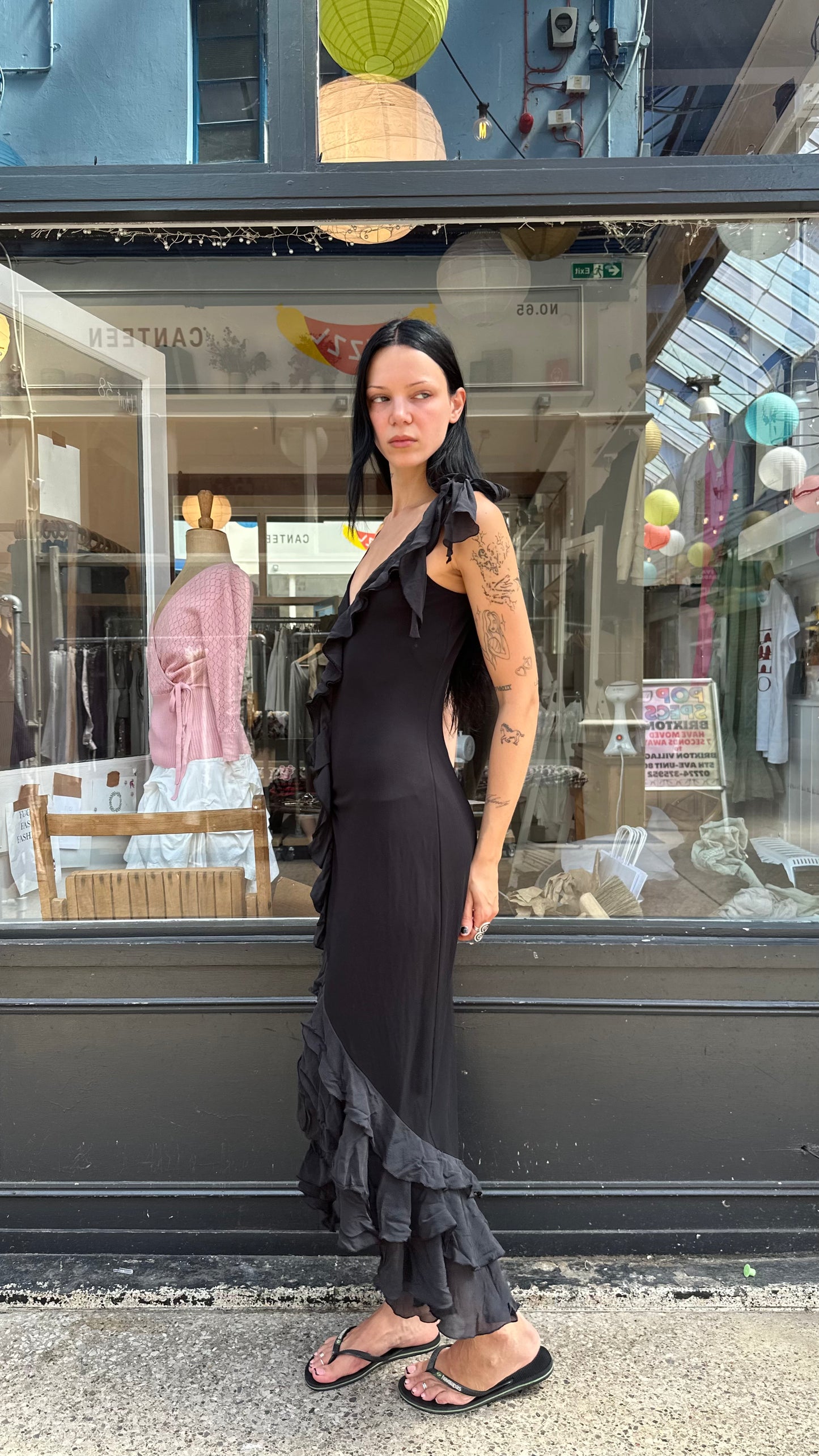 Black maxi dress