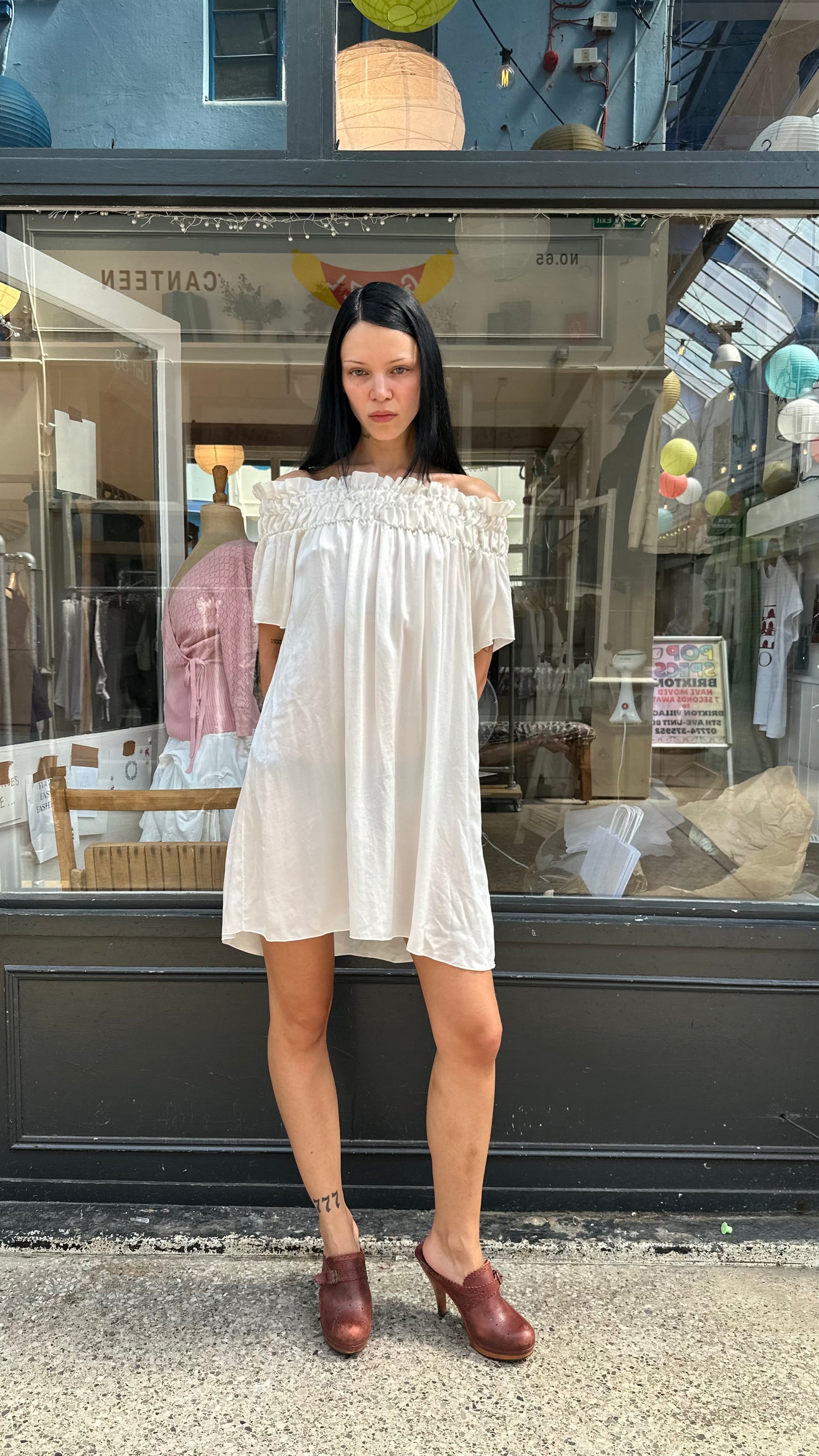 Silk baby doll dress