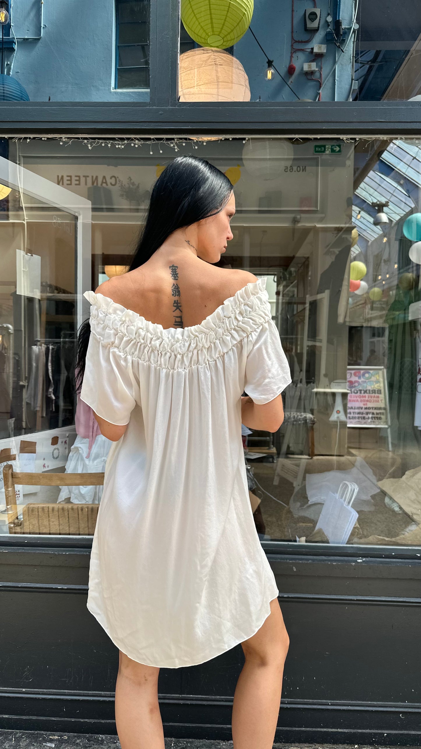 Silk baby doll dress