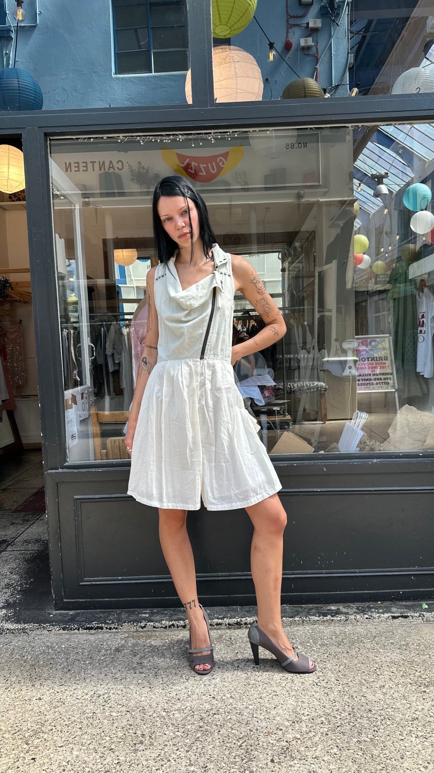 Cream smock dress