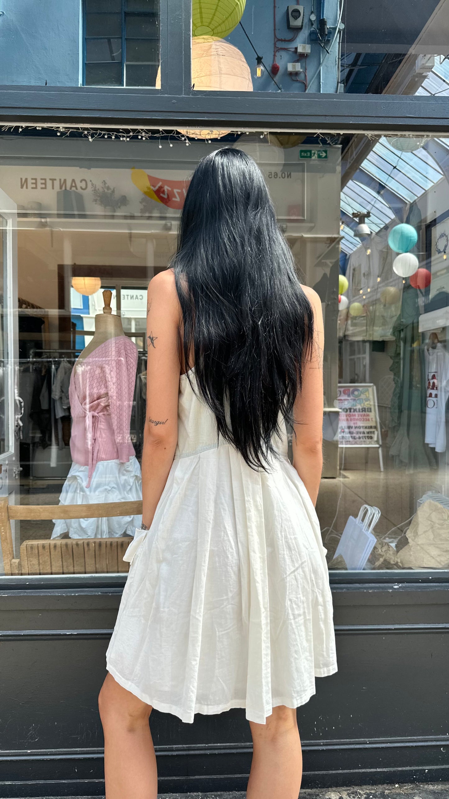 Cream smock dress