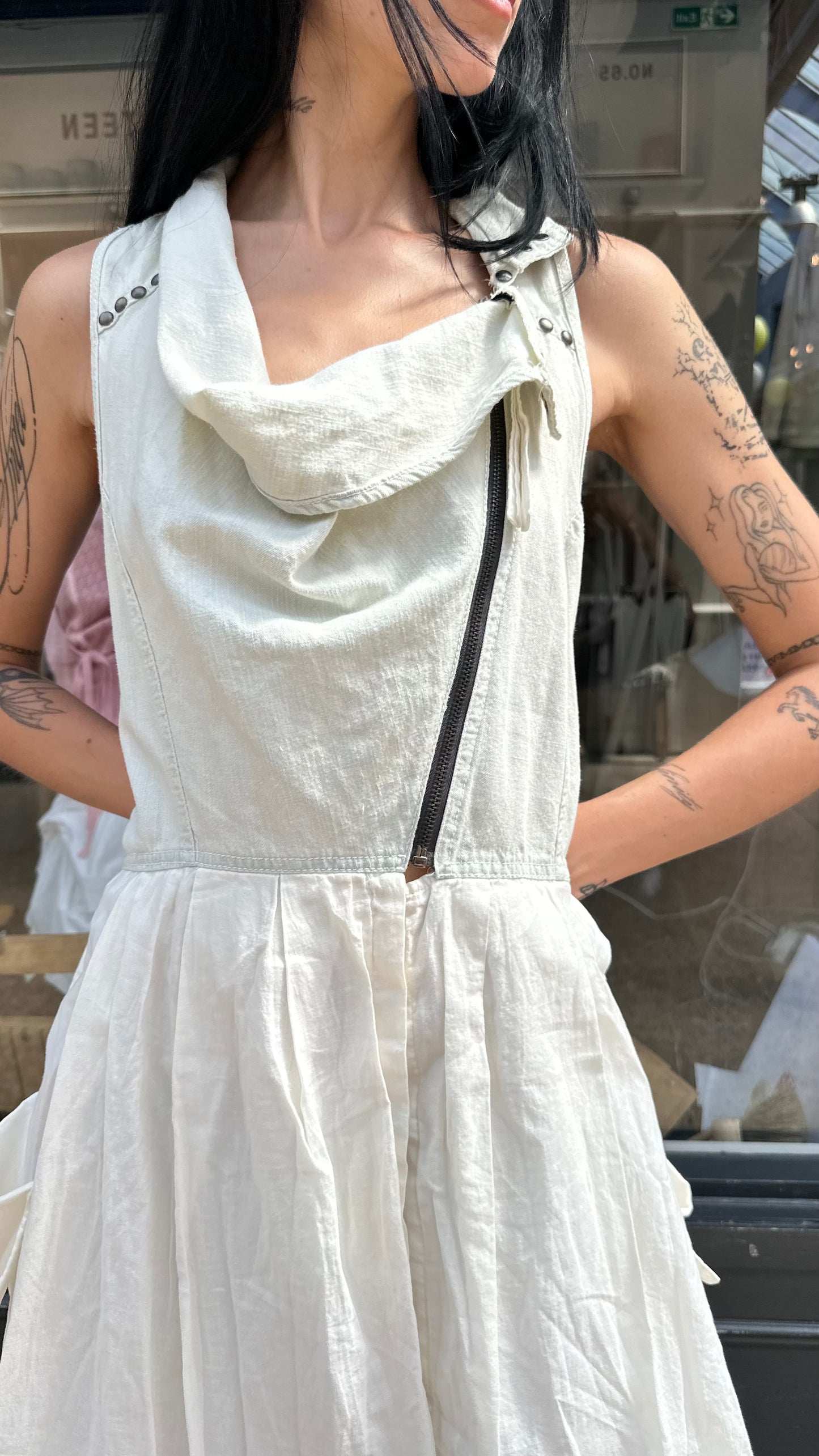Cream smock dress