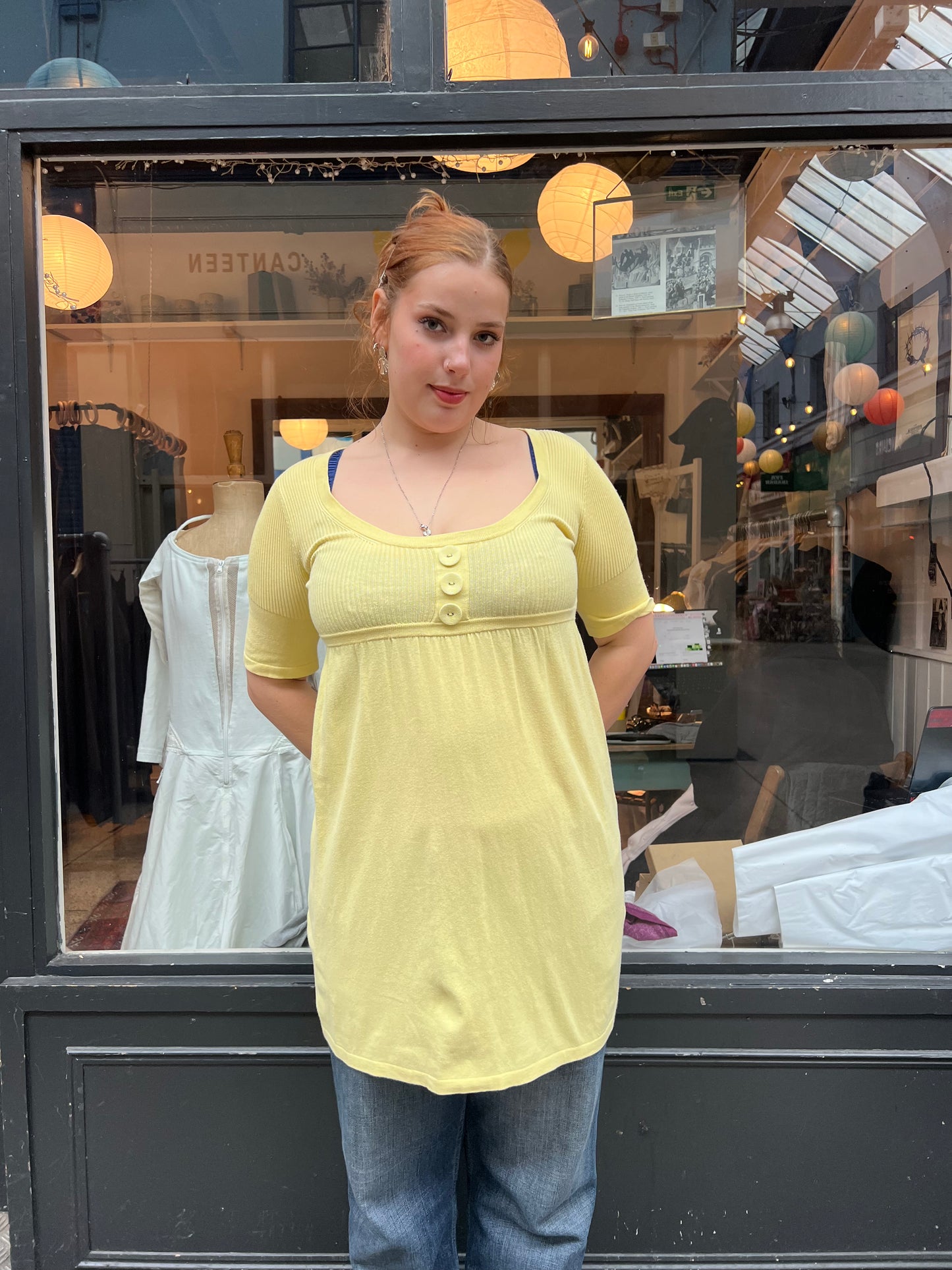 Yellow cotton baby doll