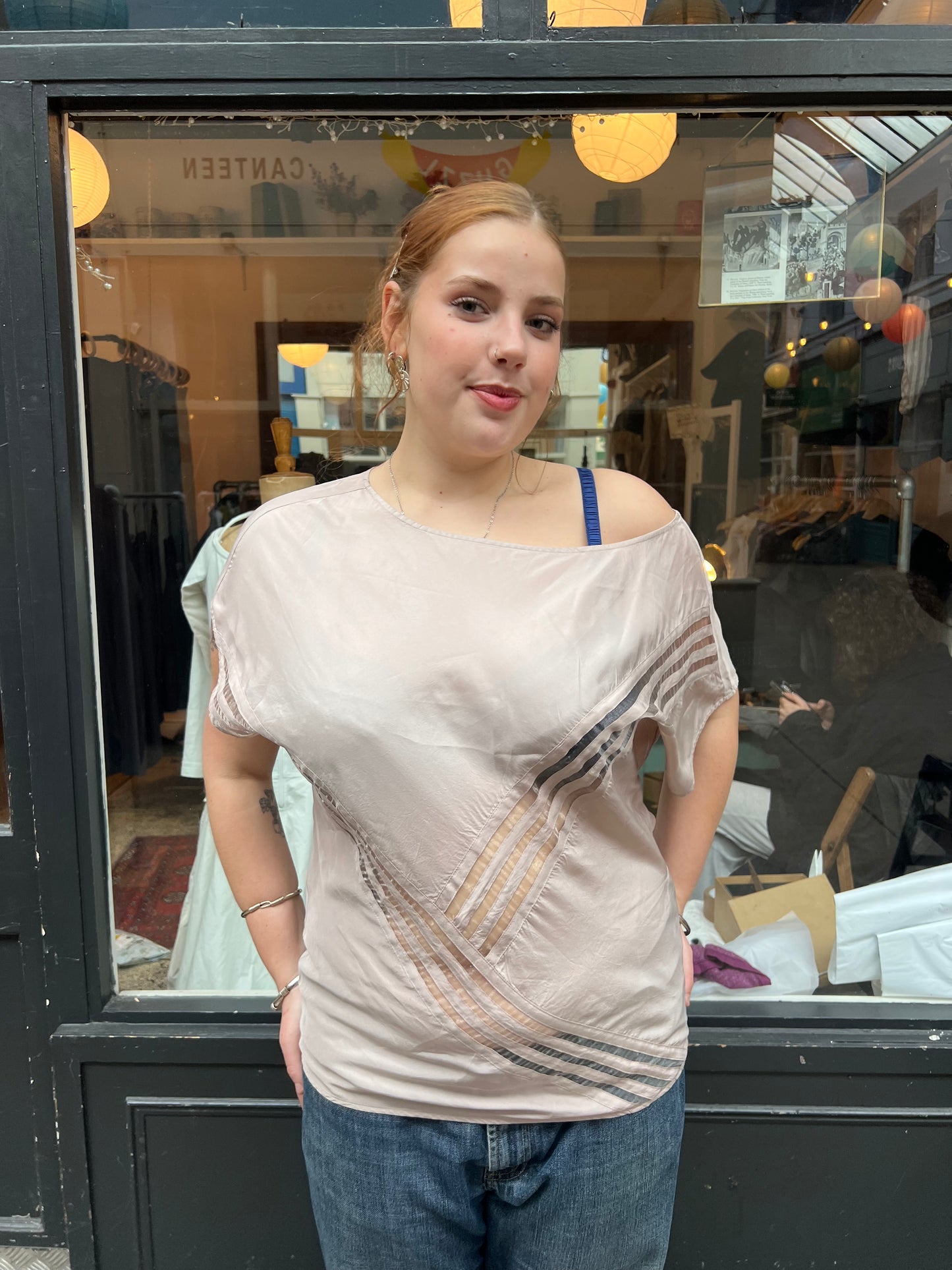 pink 100% silk slouchy top