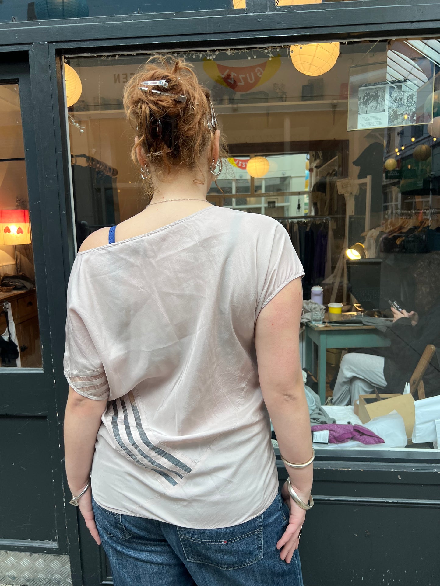 pink 100% silk slouchy top