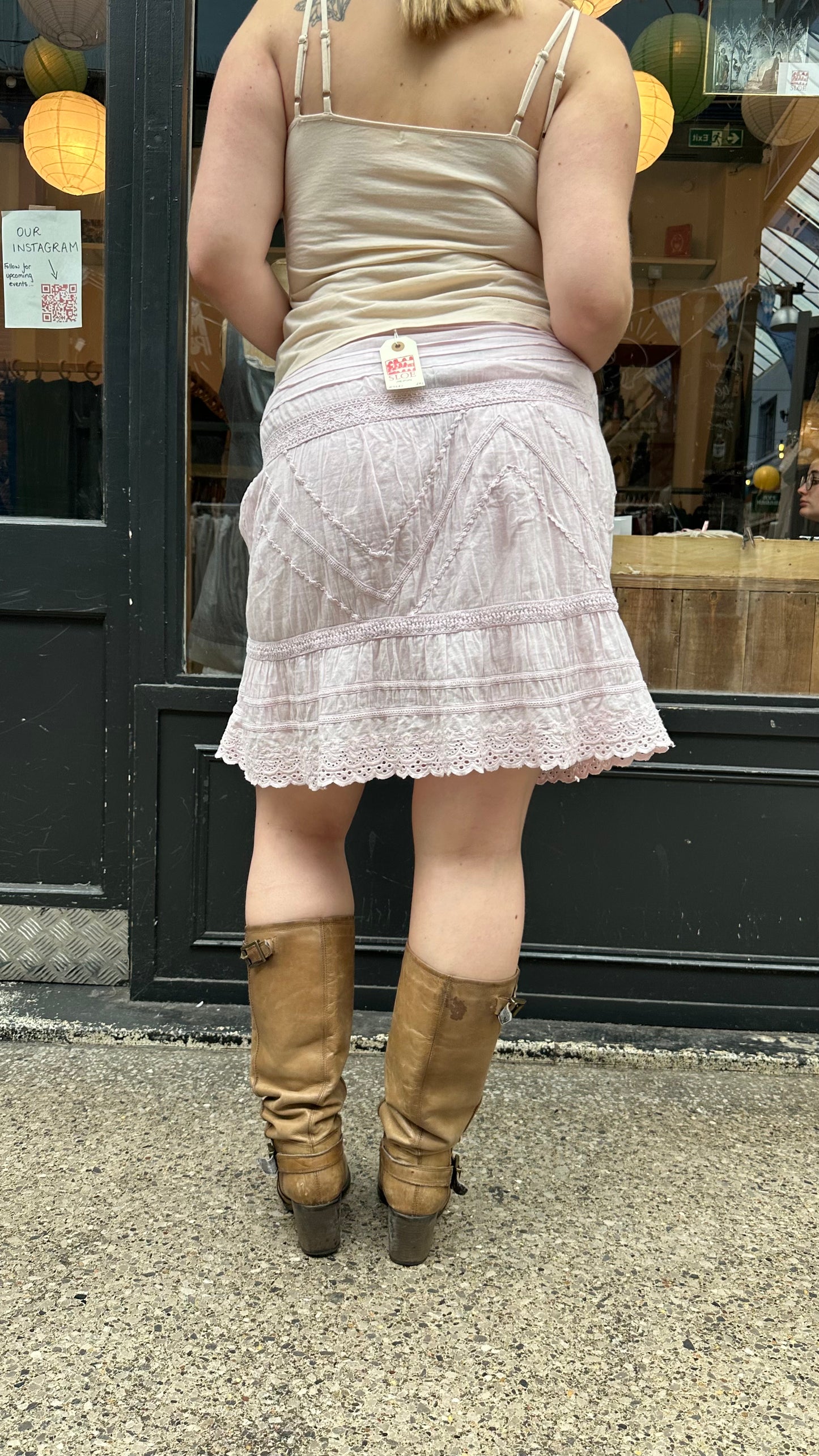 Pink cotton skirt