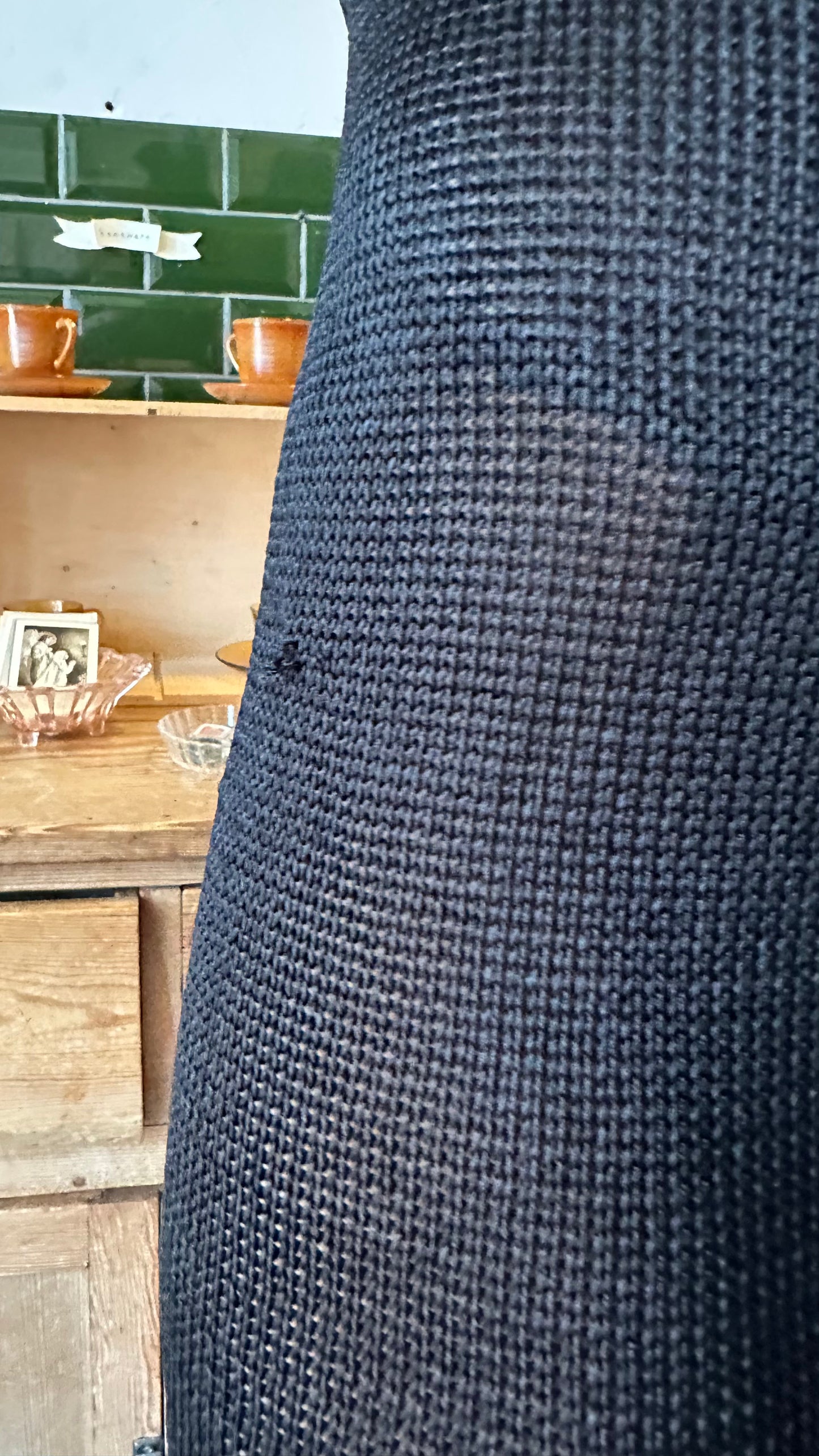 Black knit mini dress