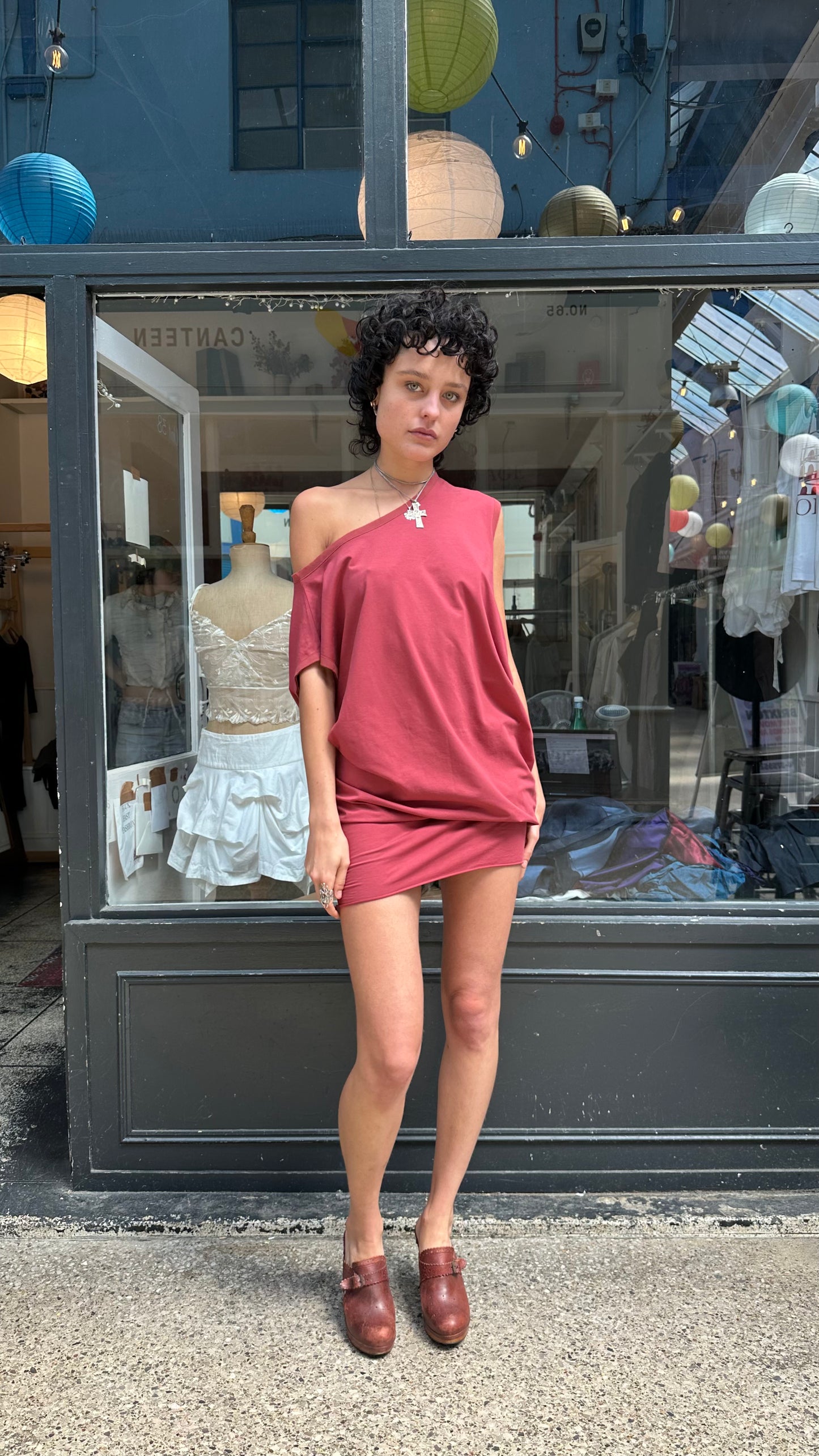 Off shoulder mini dress