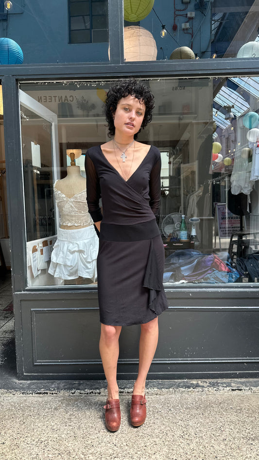 Black wrap dress
