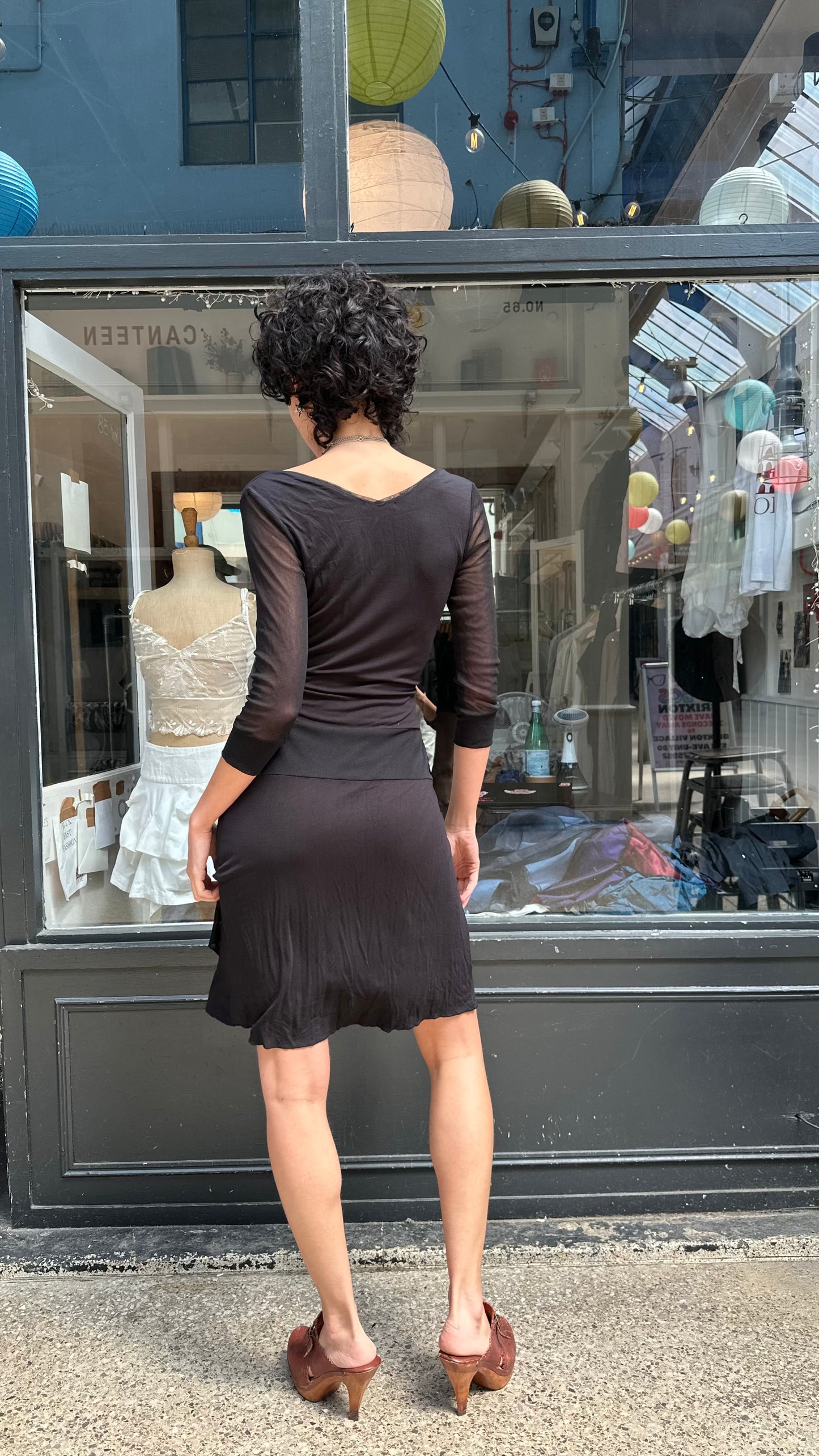Black wrap dress