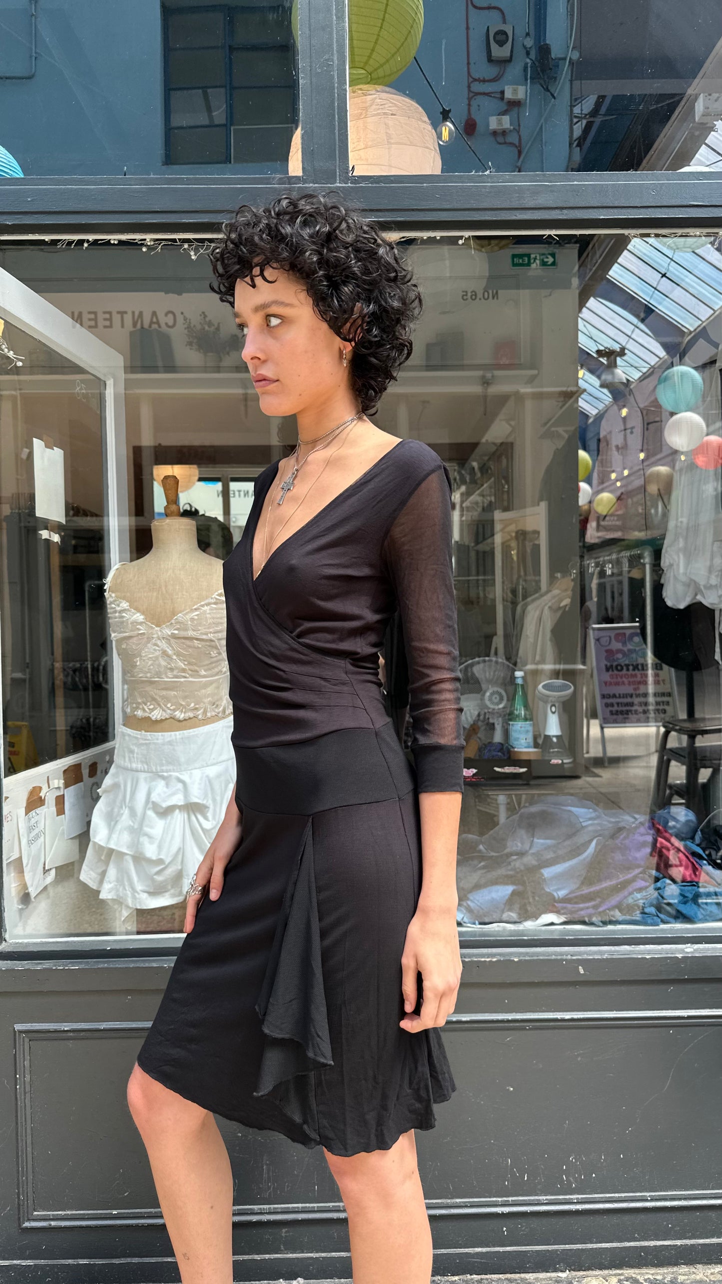 Black wrap dress