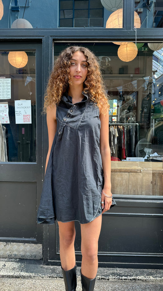 ALL SAINTS Smock dress with contrast stitching