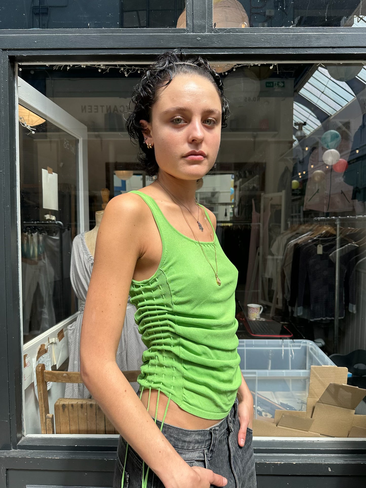 Green adjustable tank