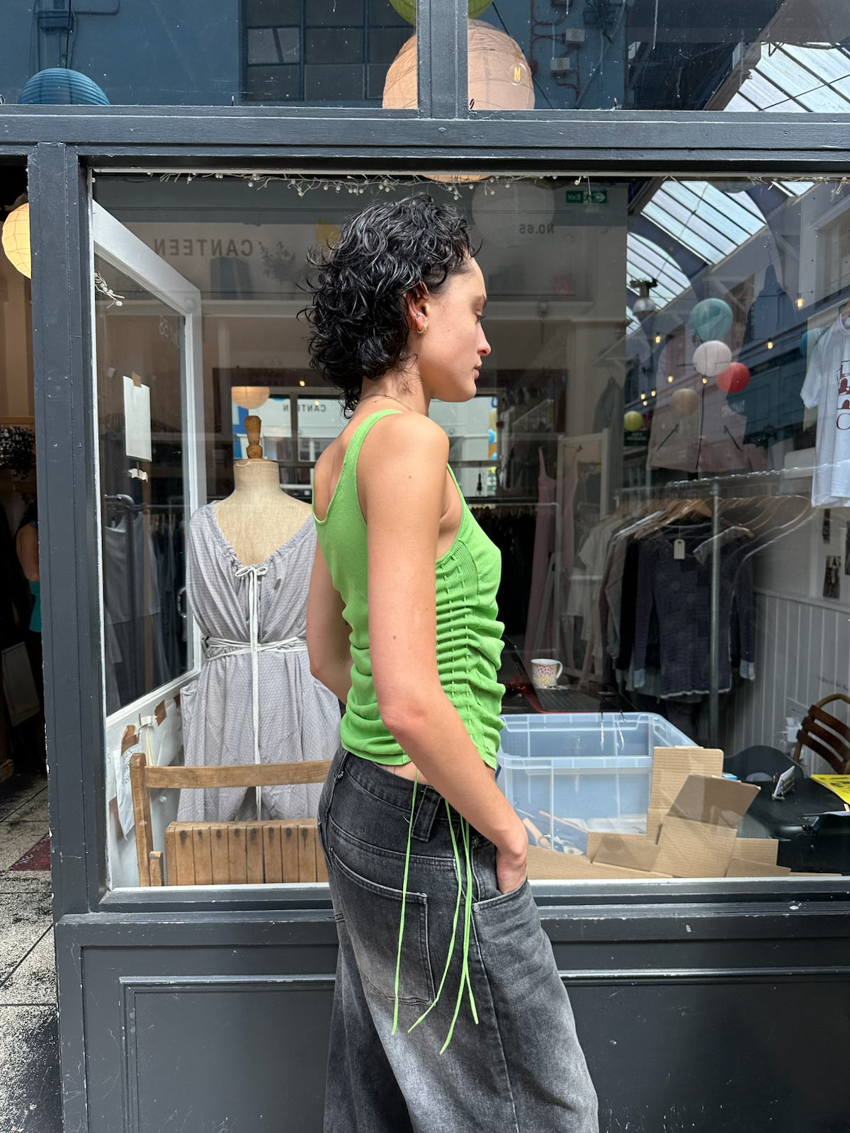 Green adjustable tank