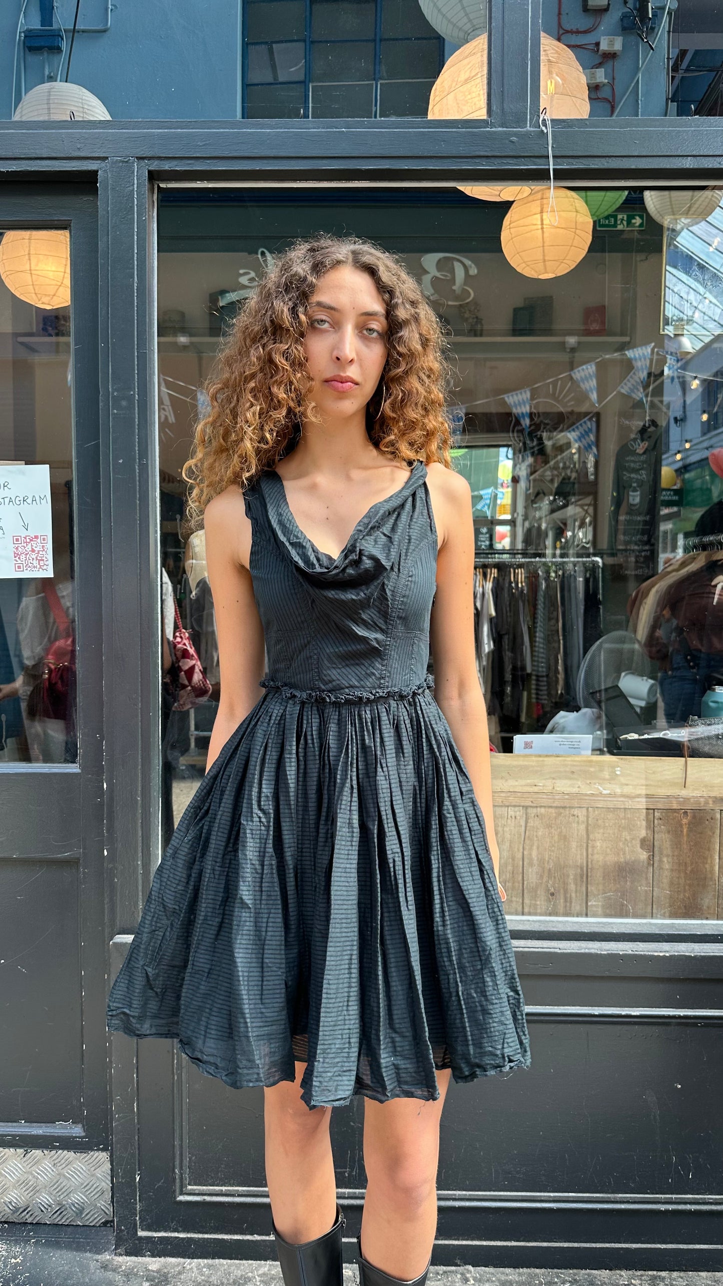 ALL SAINTS Cowl neck dress