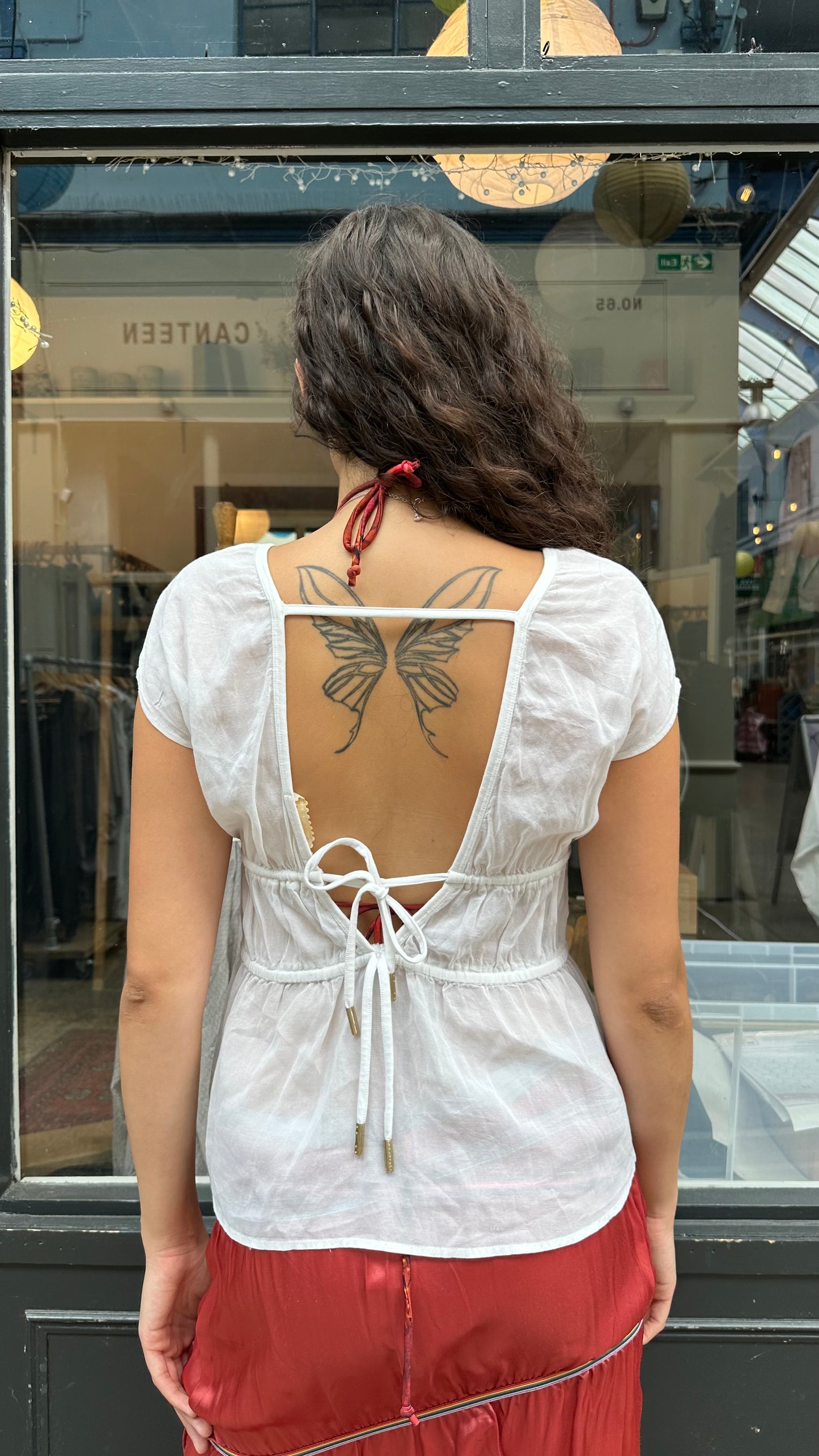 Fornarina white backless top