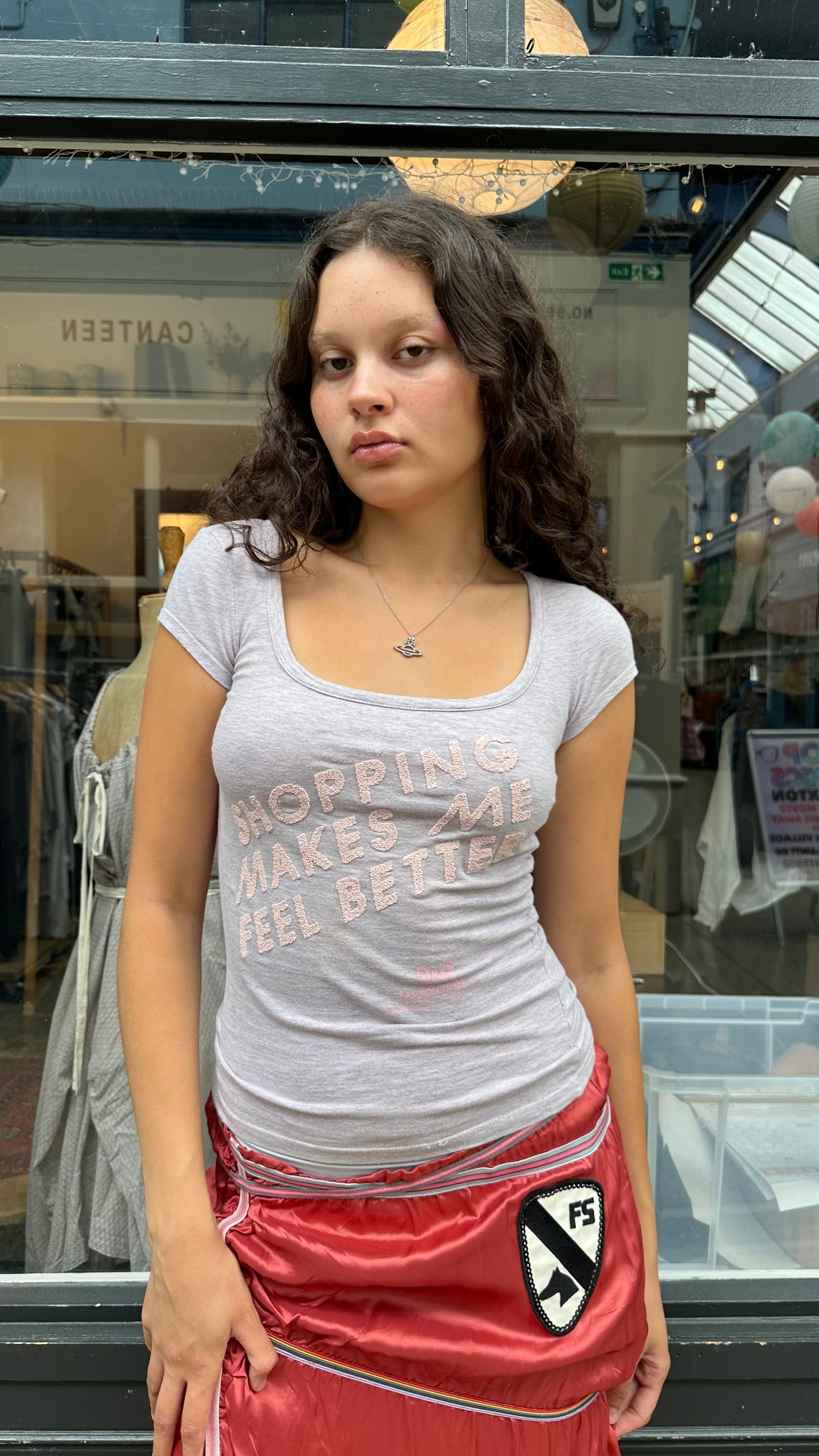 Dolce & Gabbana grey slogan T-shirt