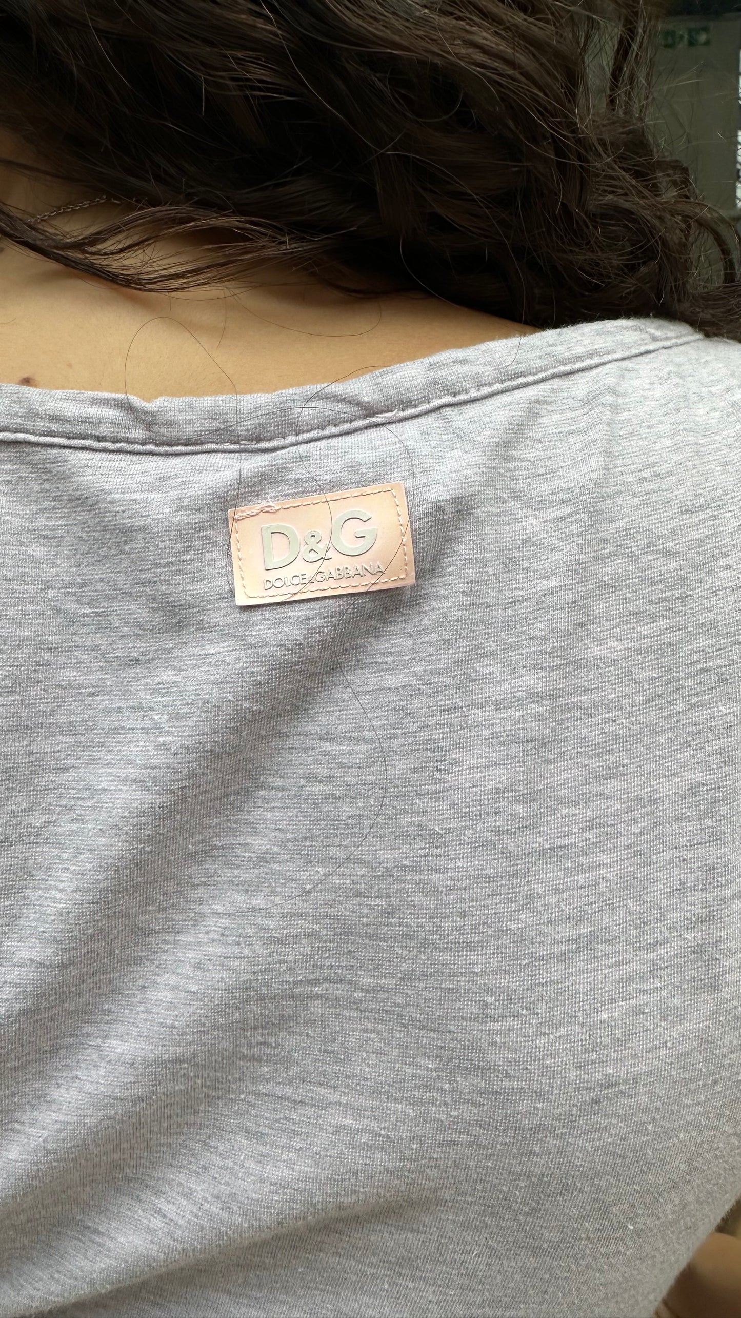 Dolce & Gabbana grey slogan T-shirt