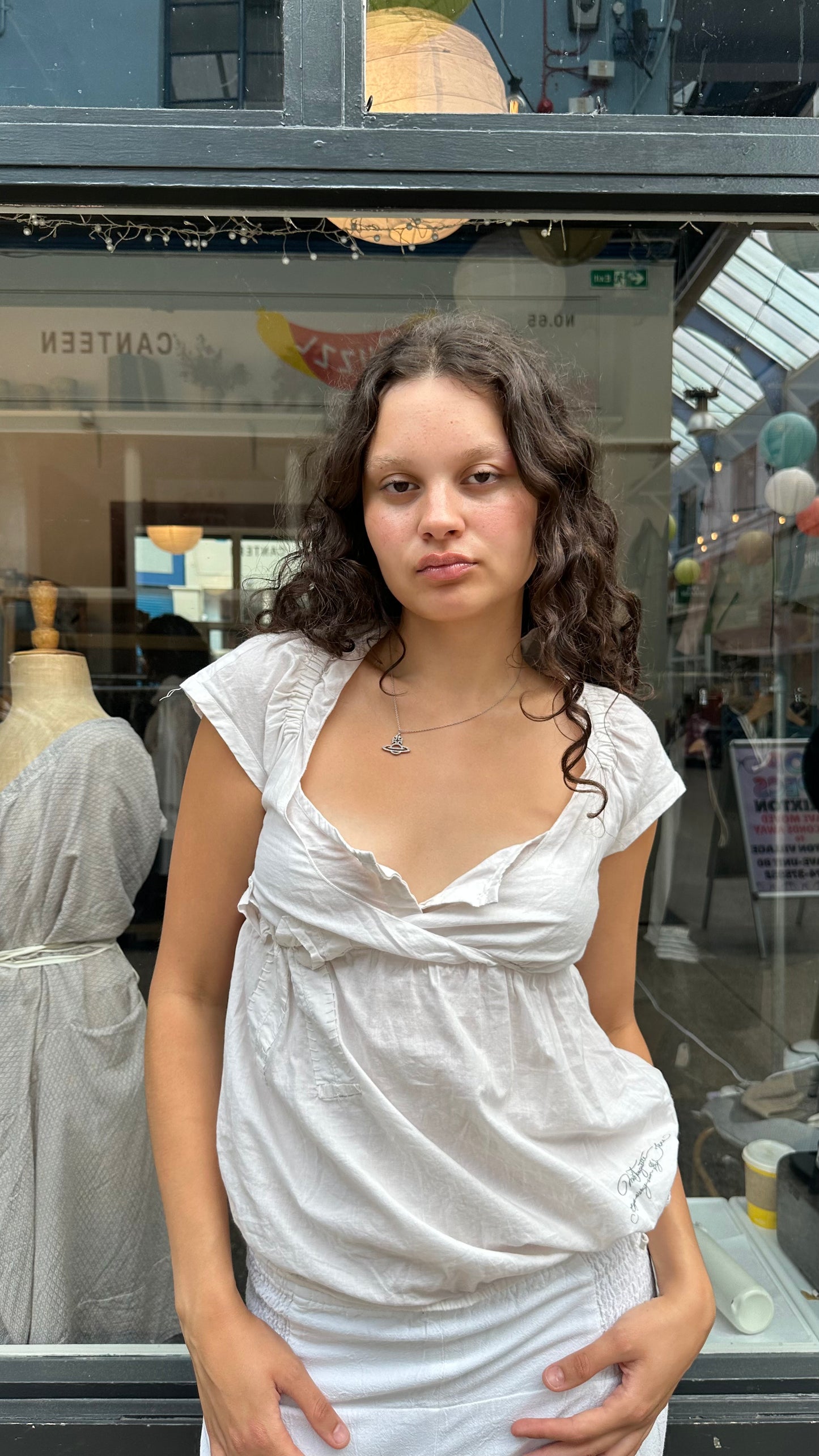 White cotton top