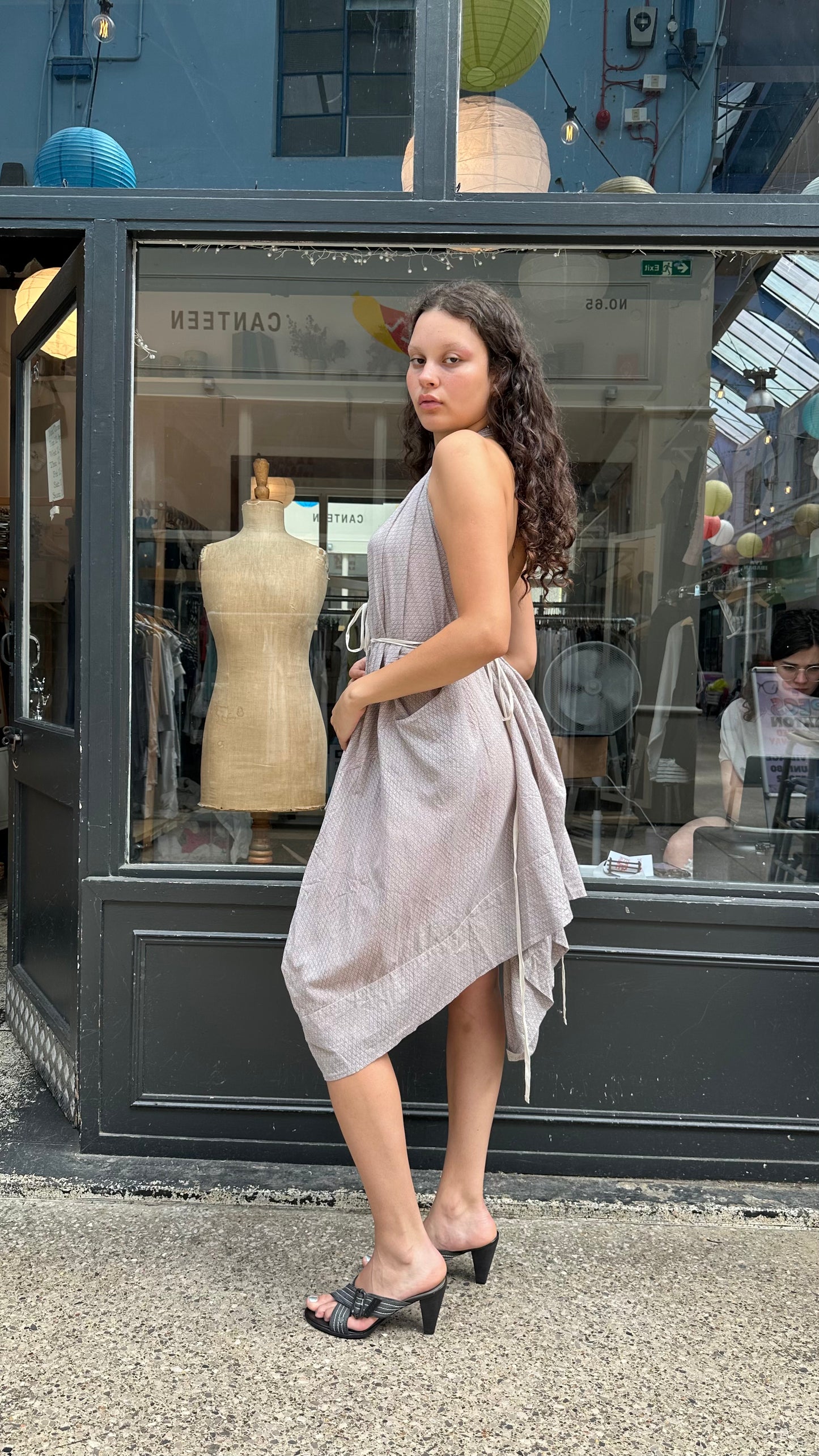 All saints 100% cotton halter neck dress