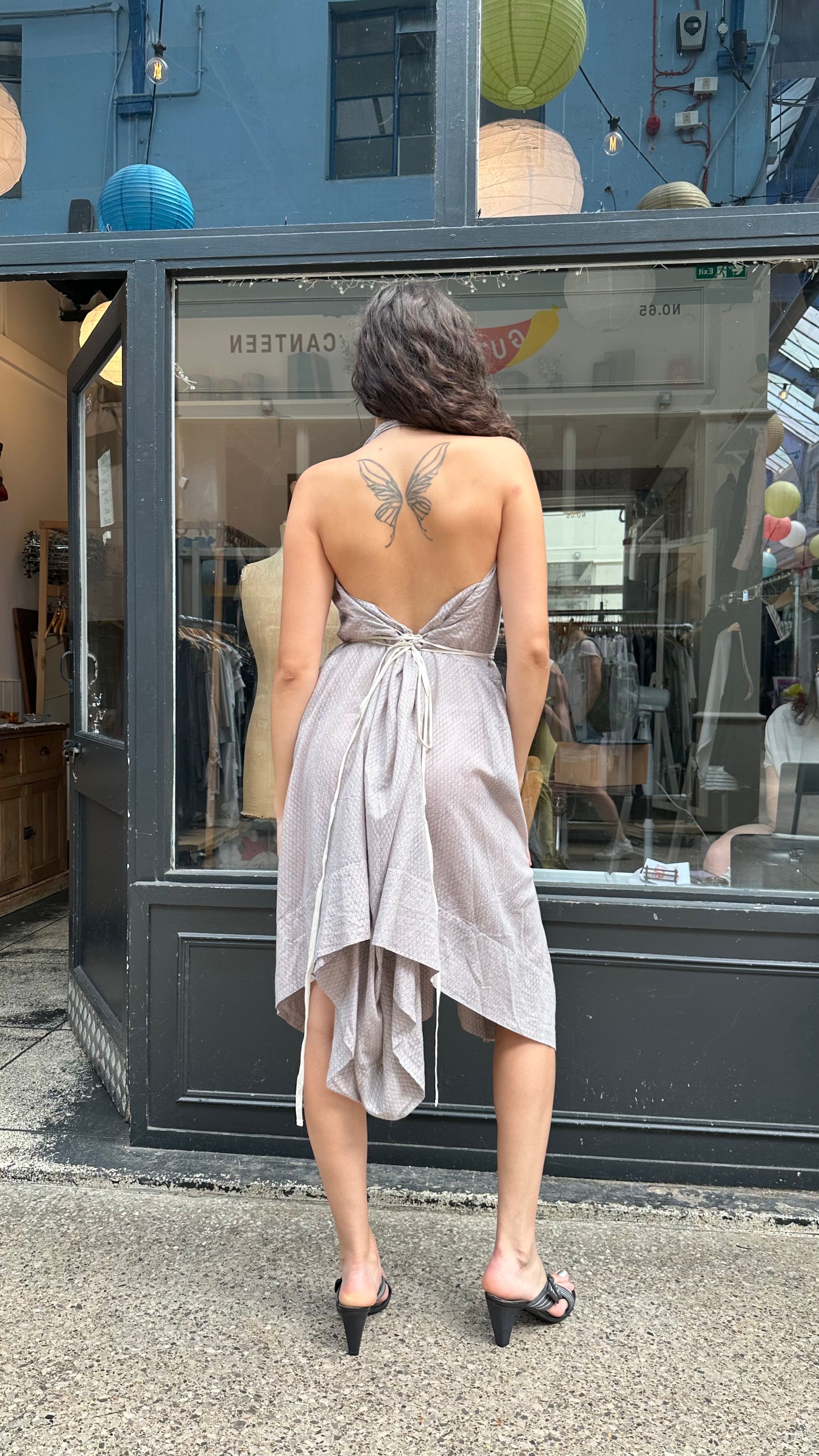 All saints 100% cotton halter neck dress