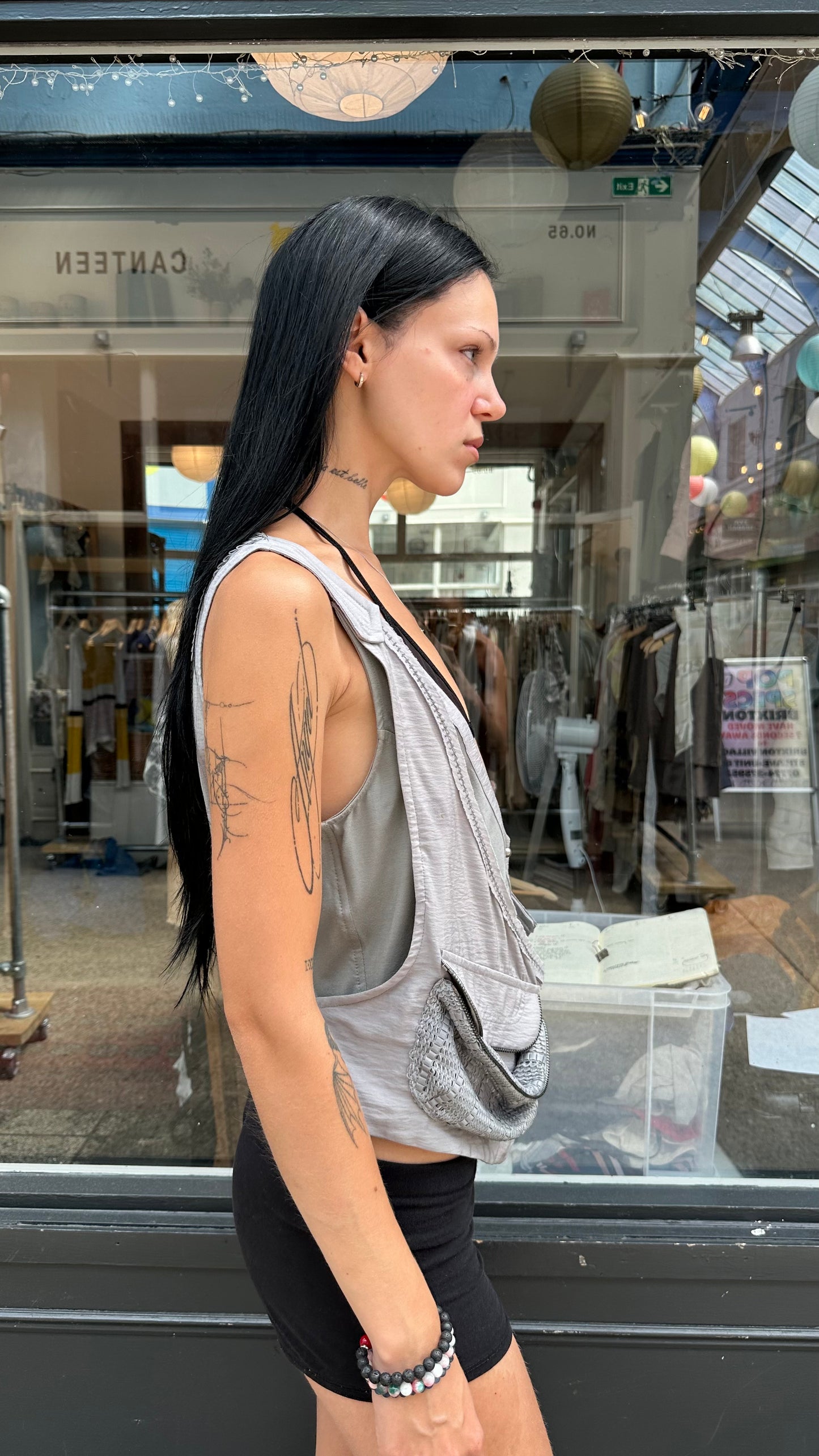 Grey utility vest