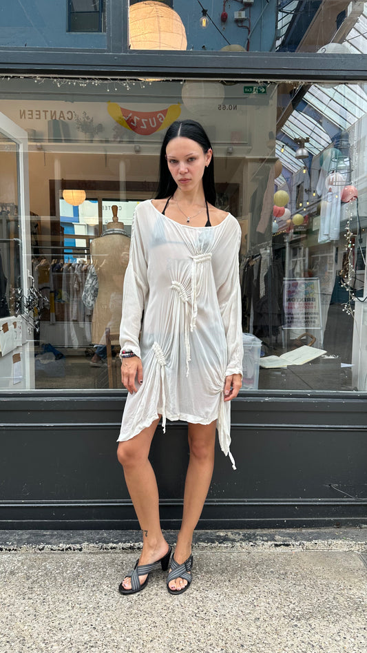 white sheer dress