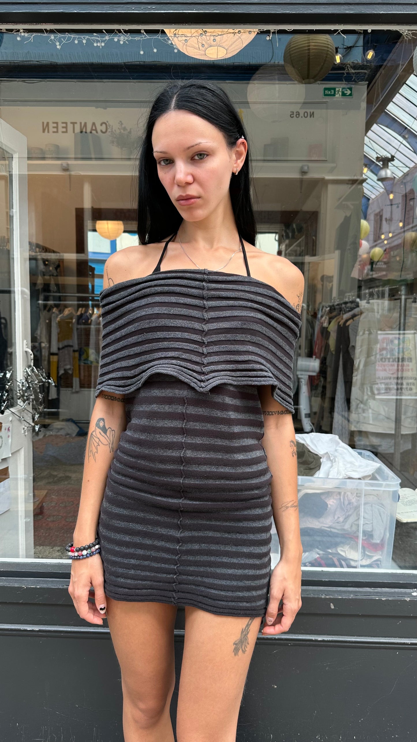 All saints striped 100% cotton dress