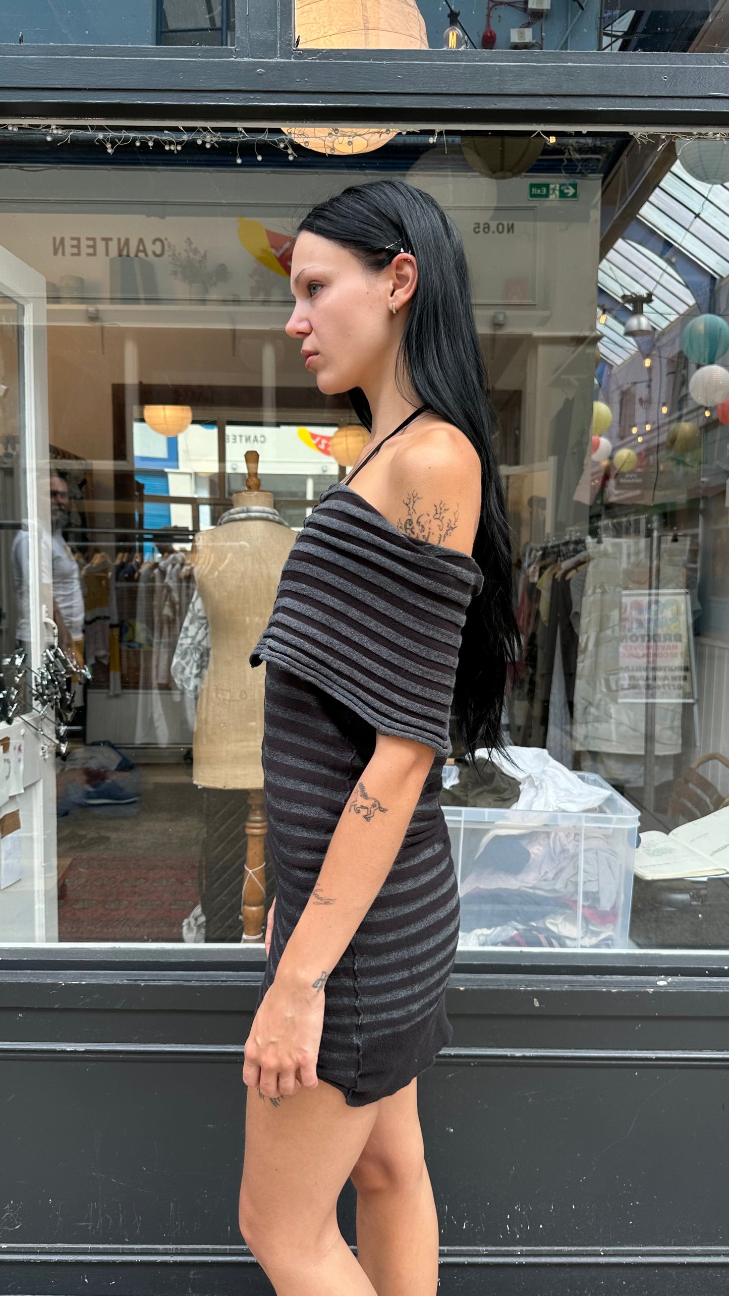 All saints striped 100% cotton dress