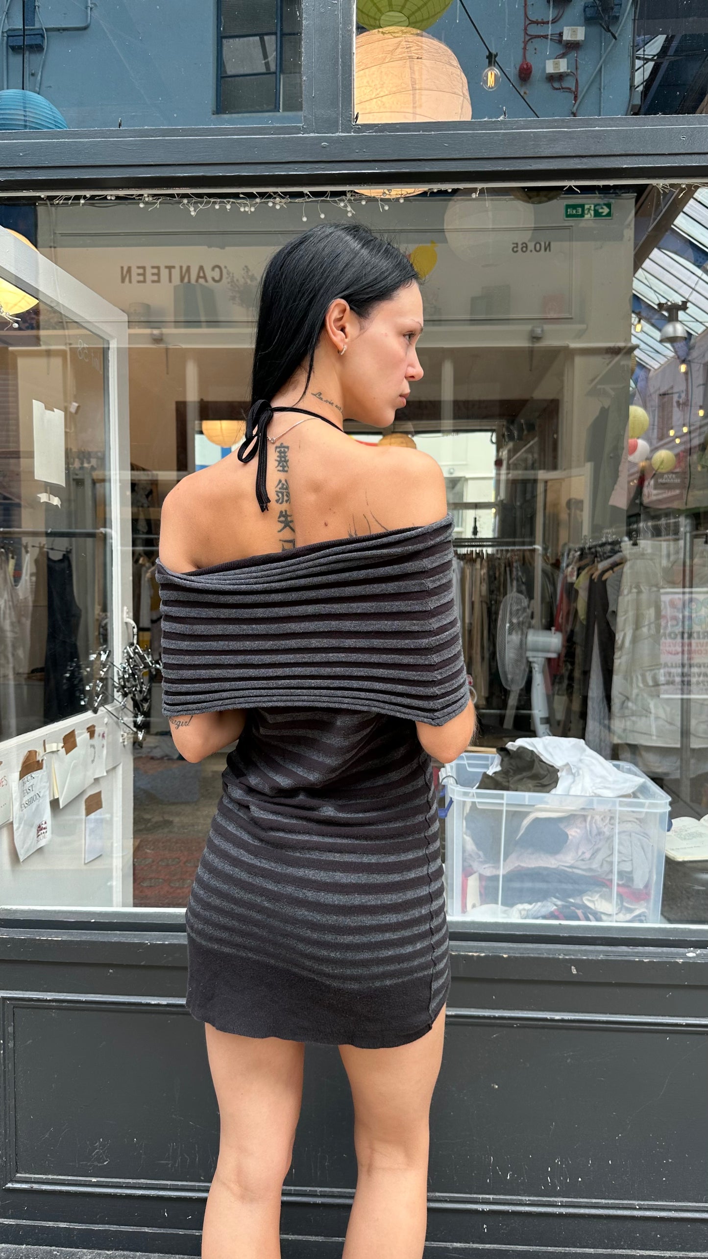 All saints striped 100% cotton dress