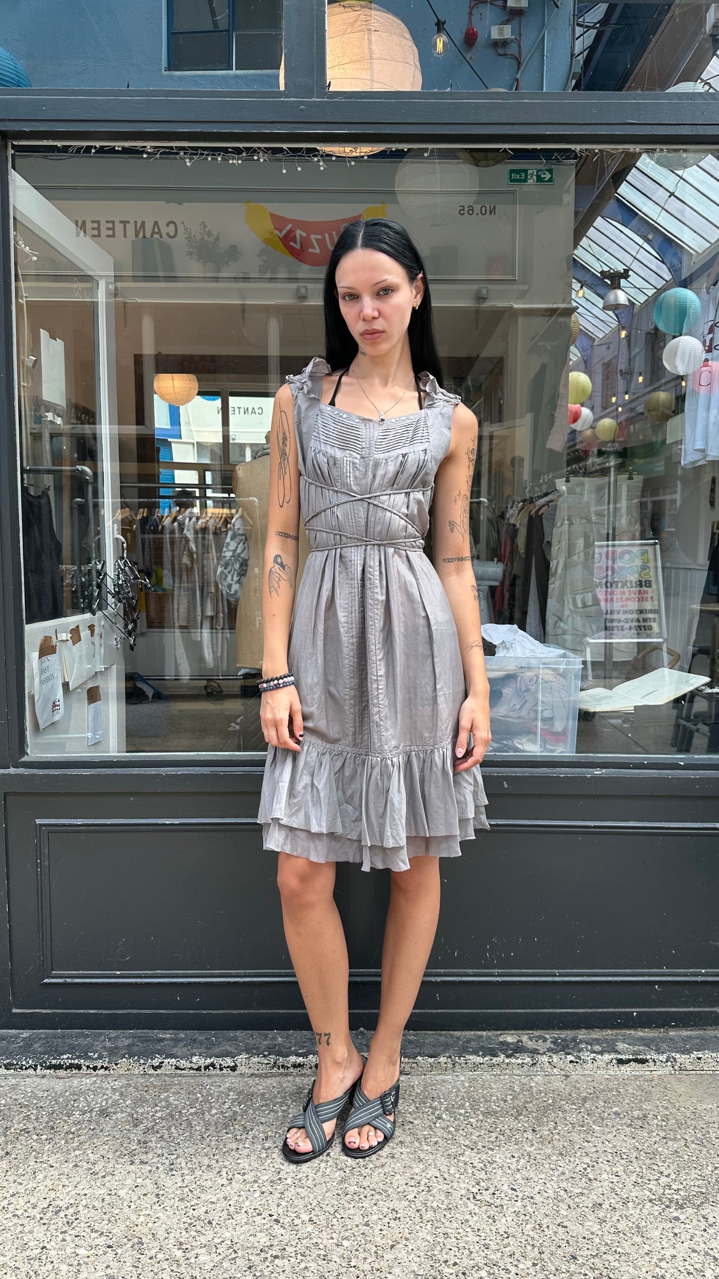 Grey mini dress